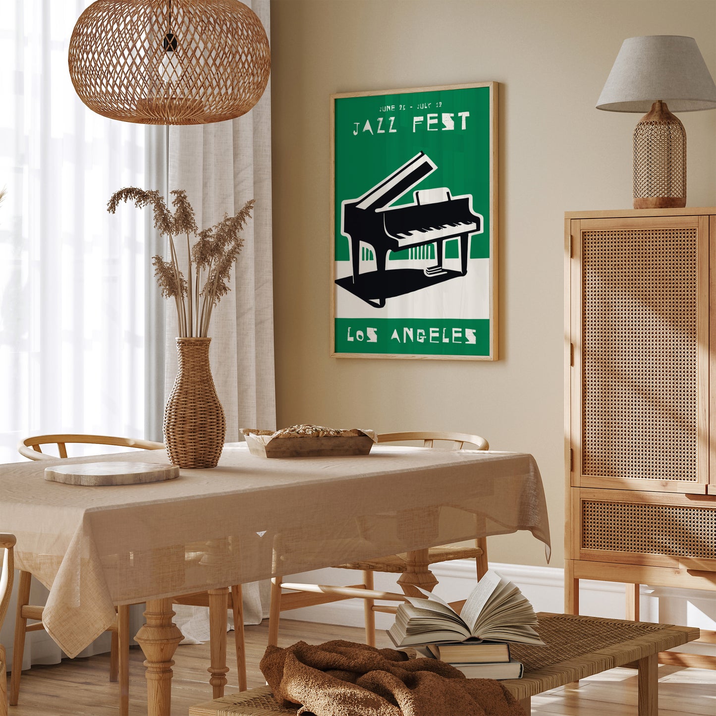 Green Los Angeles Music Poster 2024 Collection