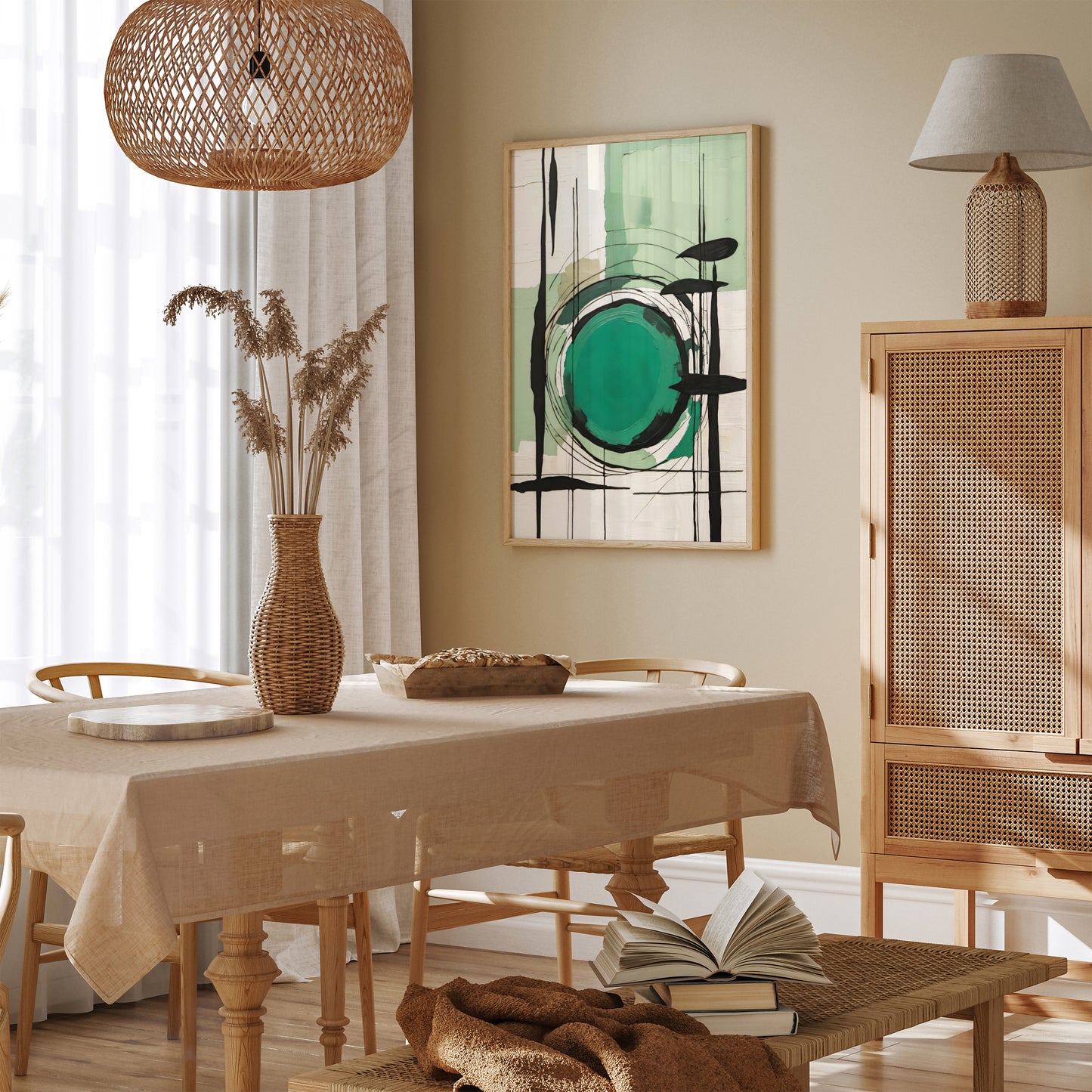 Green Abstract Art for Unique Wall Decor