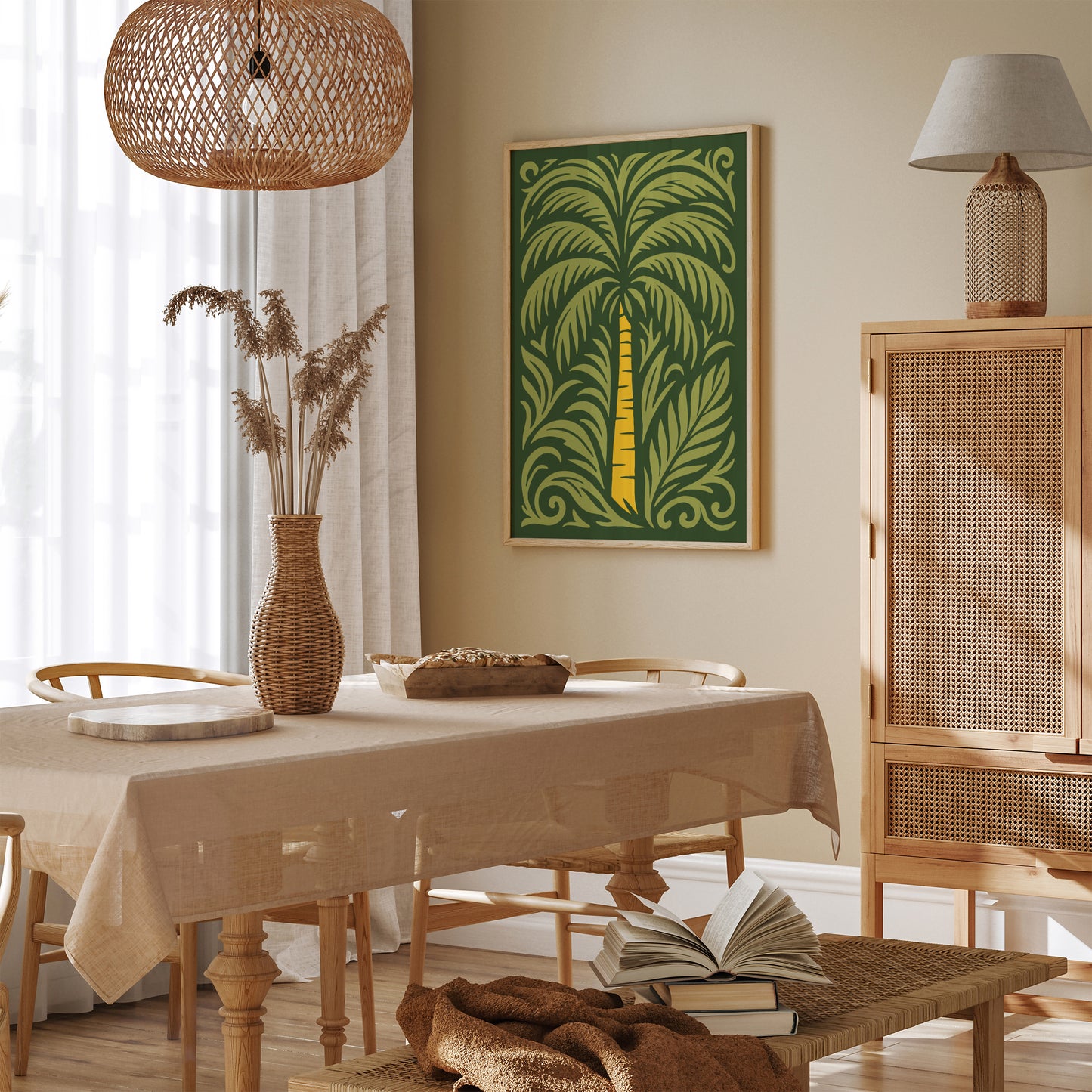 Green Tropical Palm Tree Poster - Bohemian Home Decor 2026