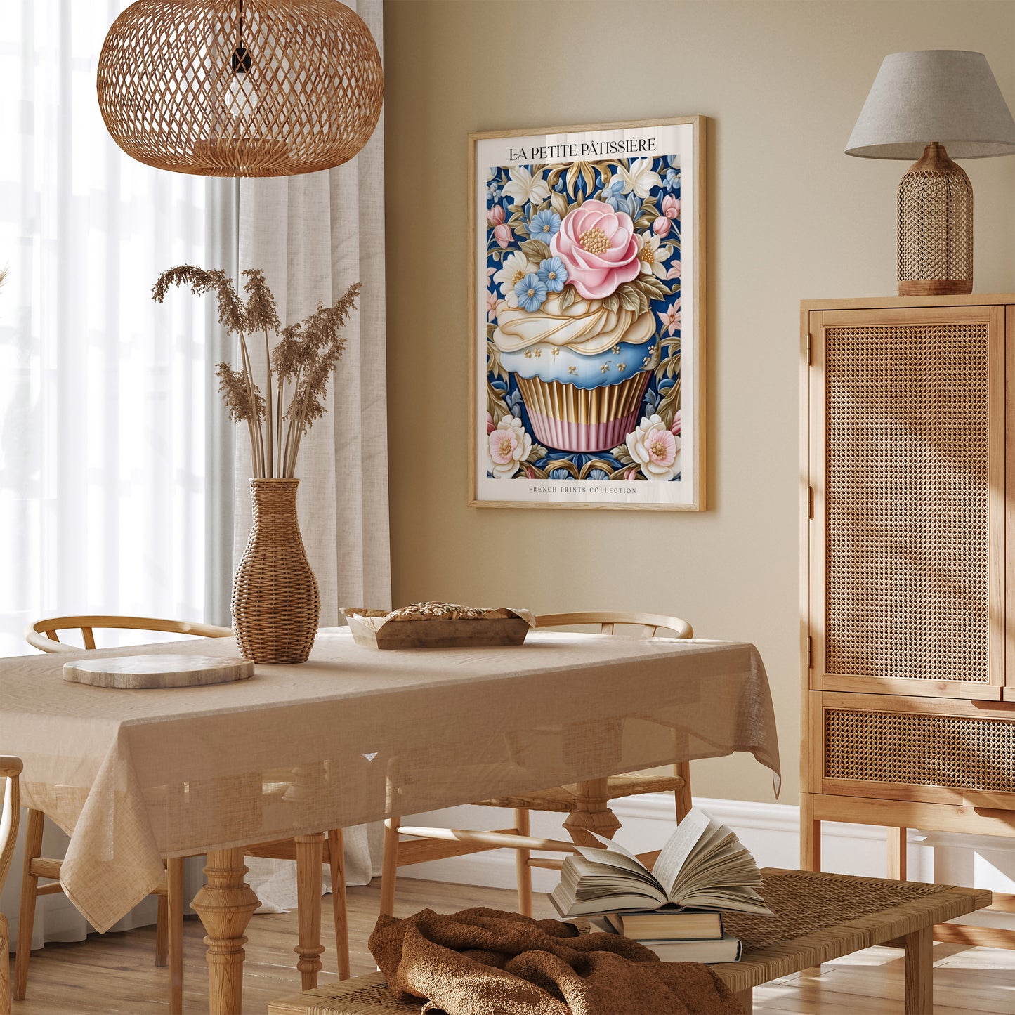 Elegant La Petite Pâtissière Artwork - Vintage Bakery Poster