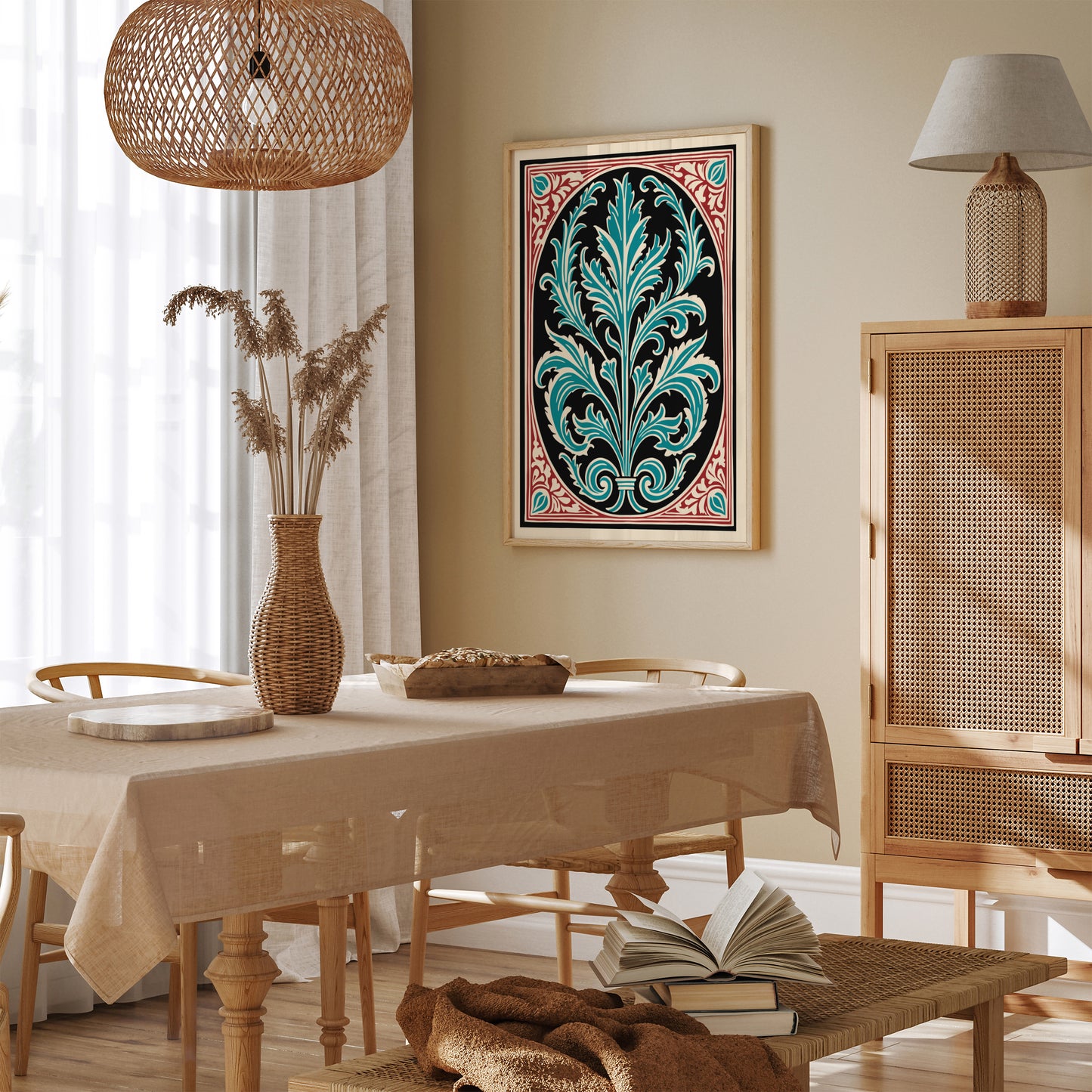 Rococo Acanthus Leaf Art Print