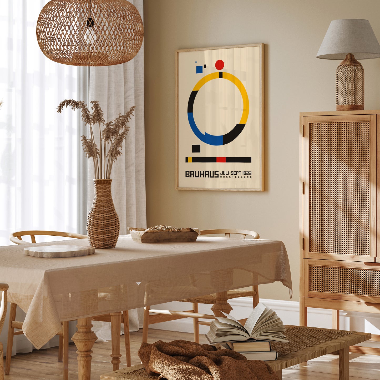 Bauhaus Exhibition Geometric Poster 2024