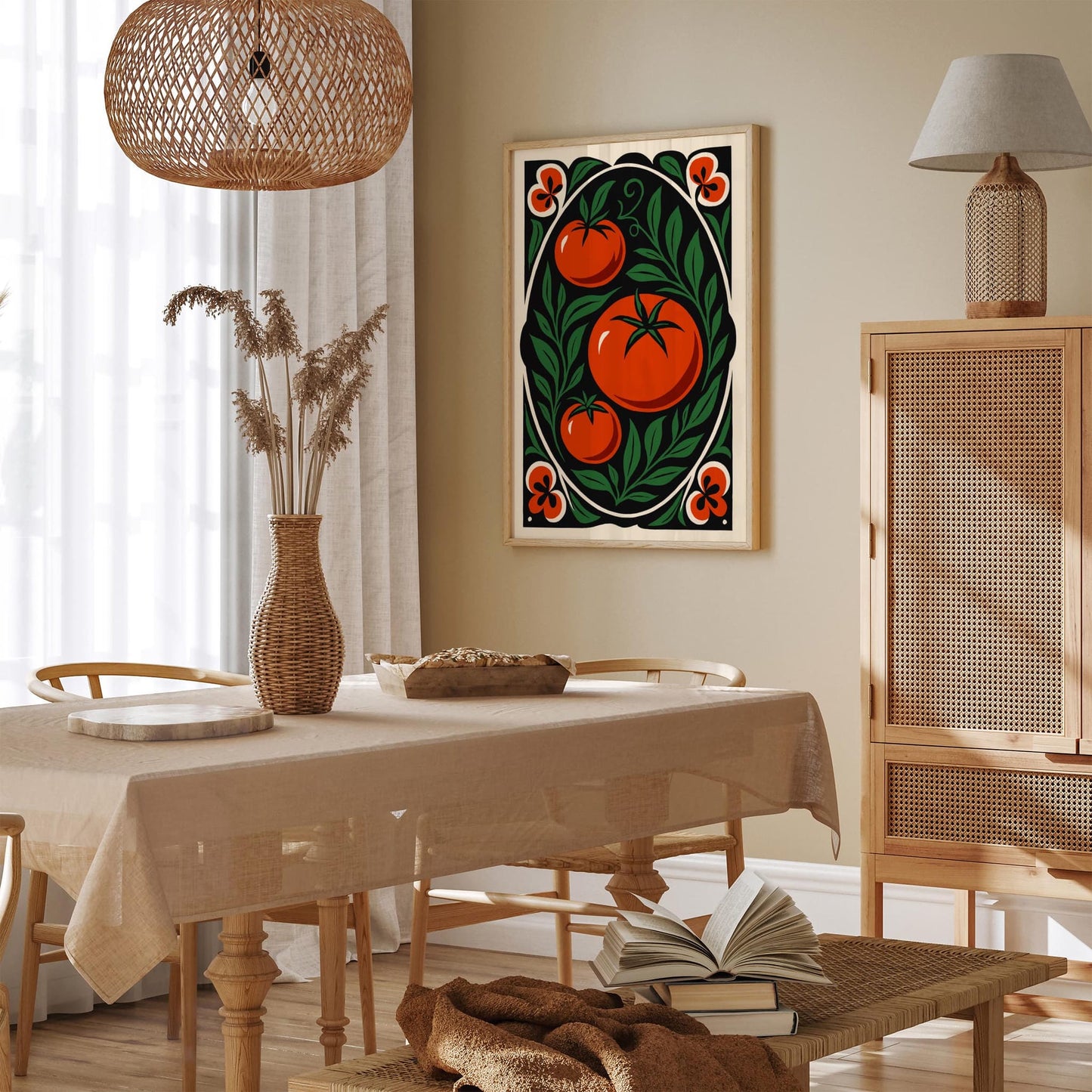 Red Tomatoes Poster - Elegant Kitchen Wall Art
