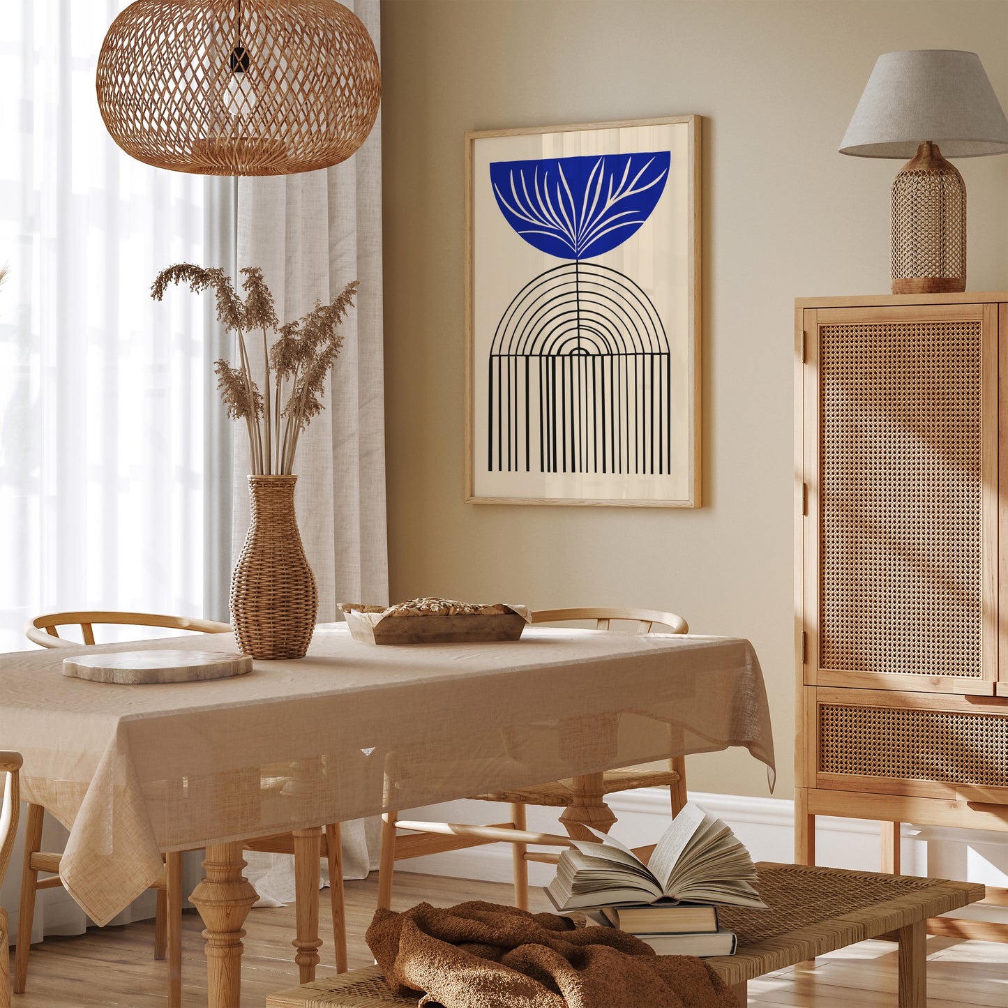 Modern Minimalist Arches Bathroom Wall Art