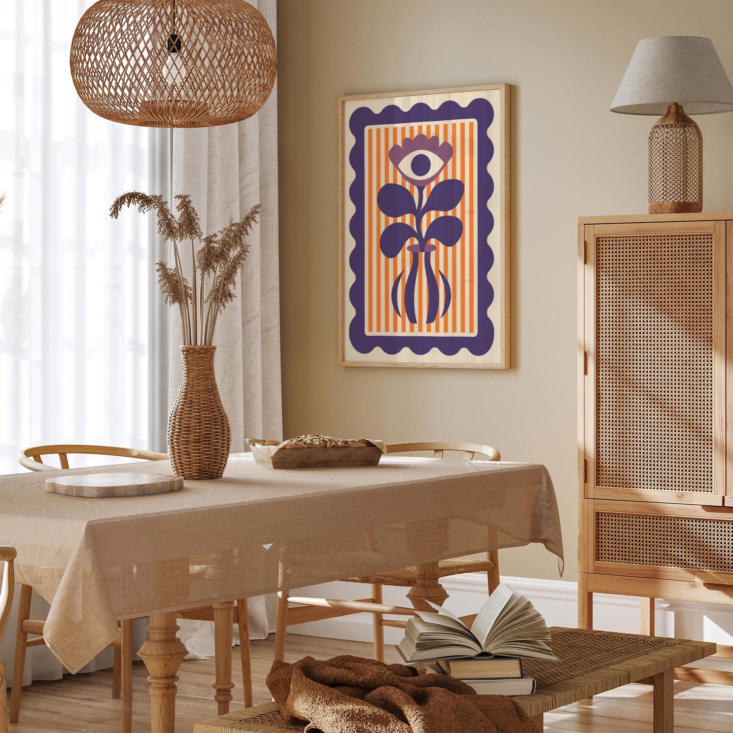 Evil Eye Flower Vase Poster