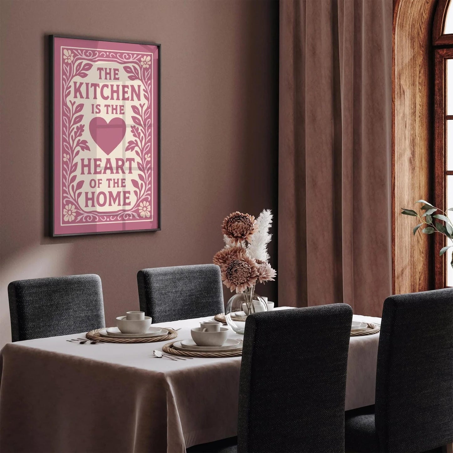 The Kitchen is the Heart of the Home Quote Print