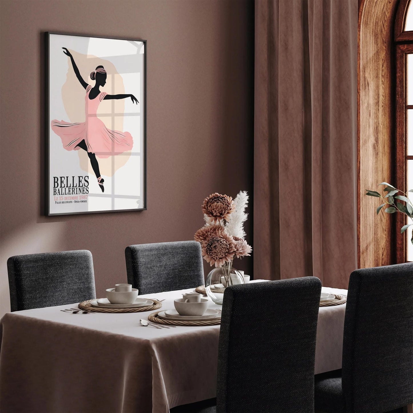 Beller Ballerines Retro Ballerina Art Print