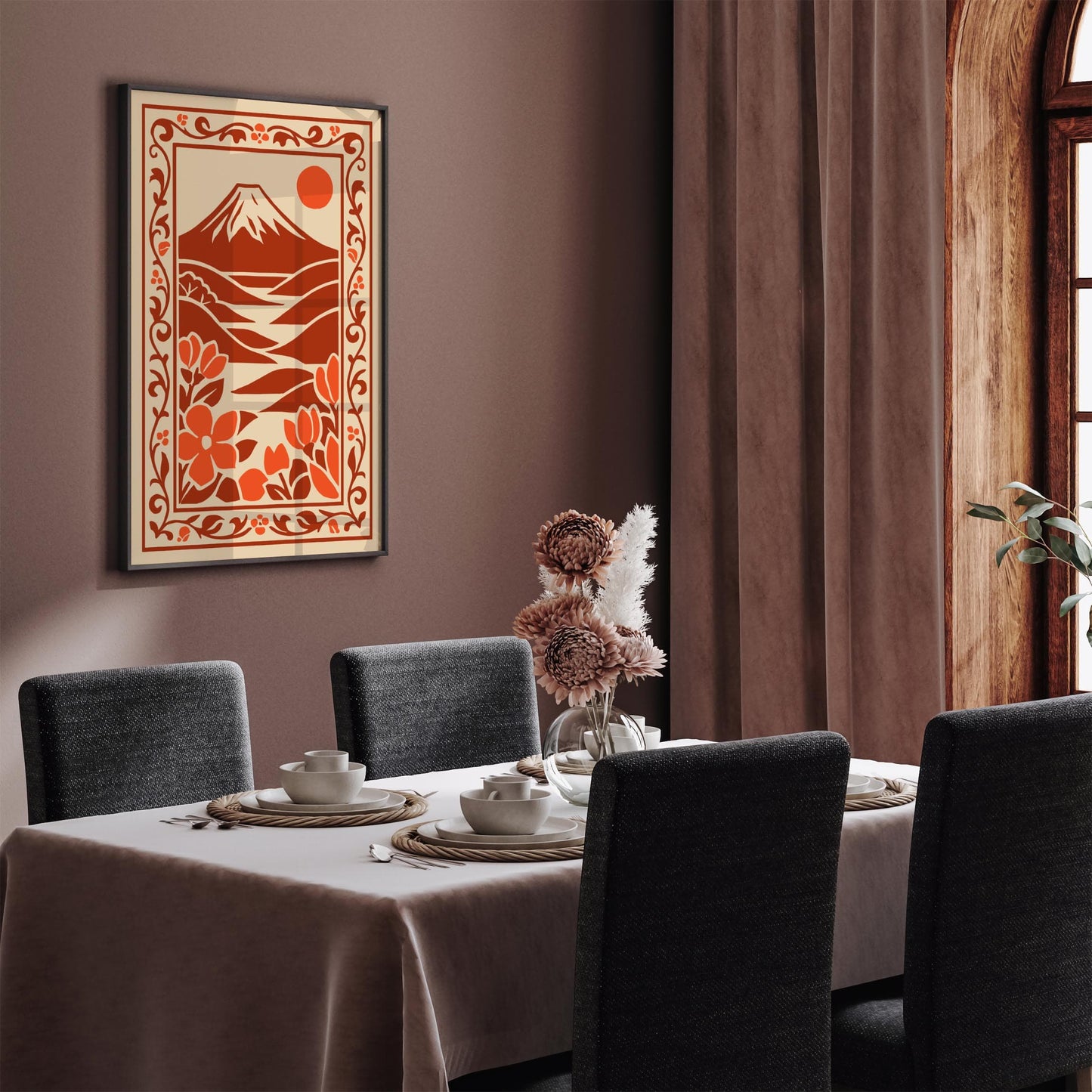 Korin Ogata Mountain Travel Poster