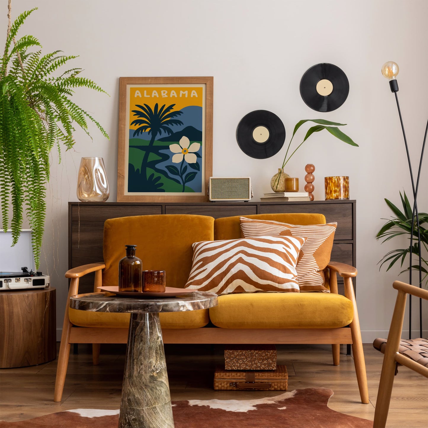 Alabama Retro Travel Poster