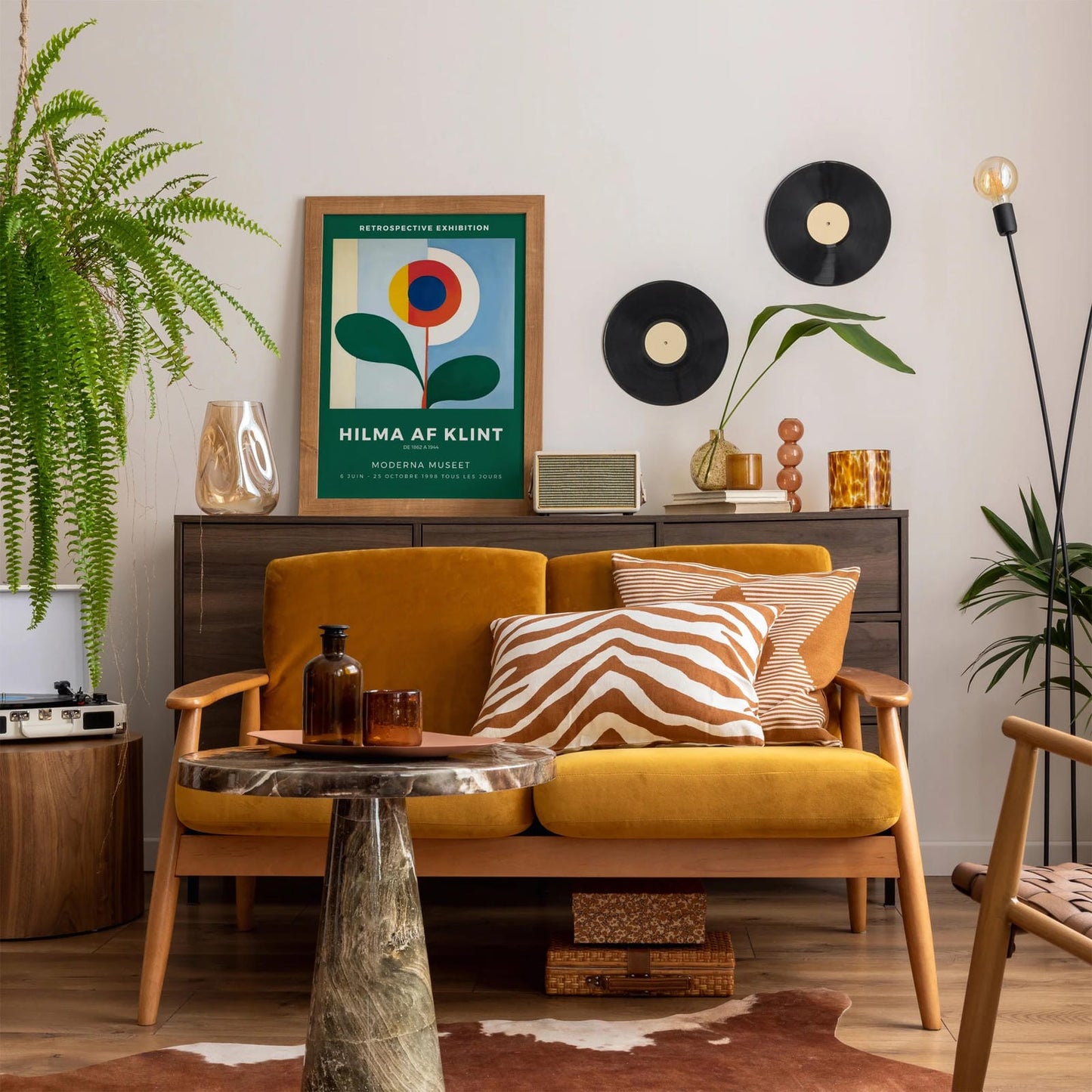 Hilma af Klint Inspired Green Abstract Print