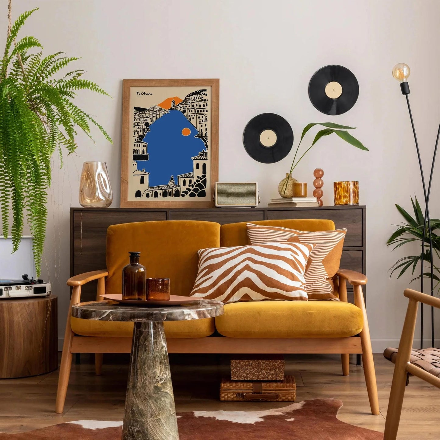 Positano Modern Cityscape Poster 2025