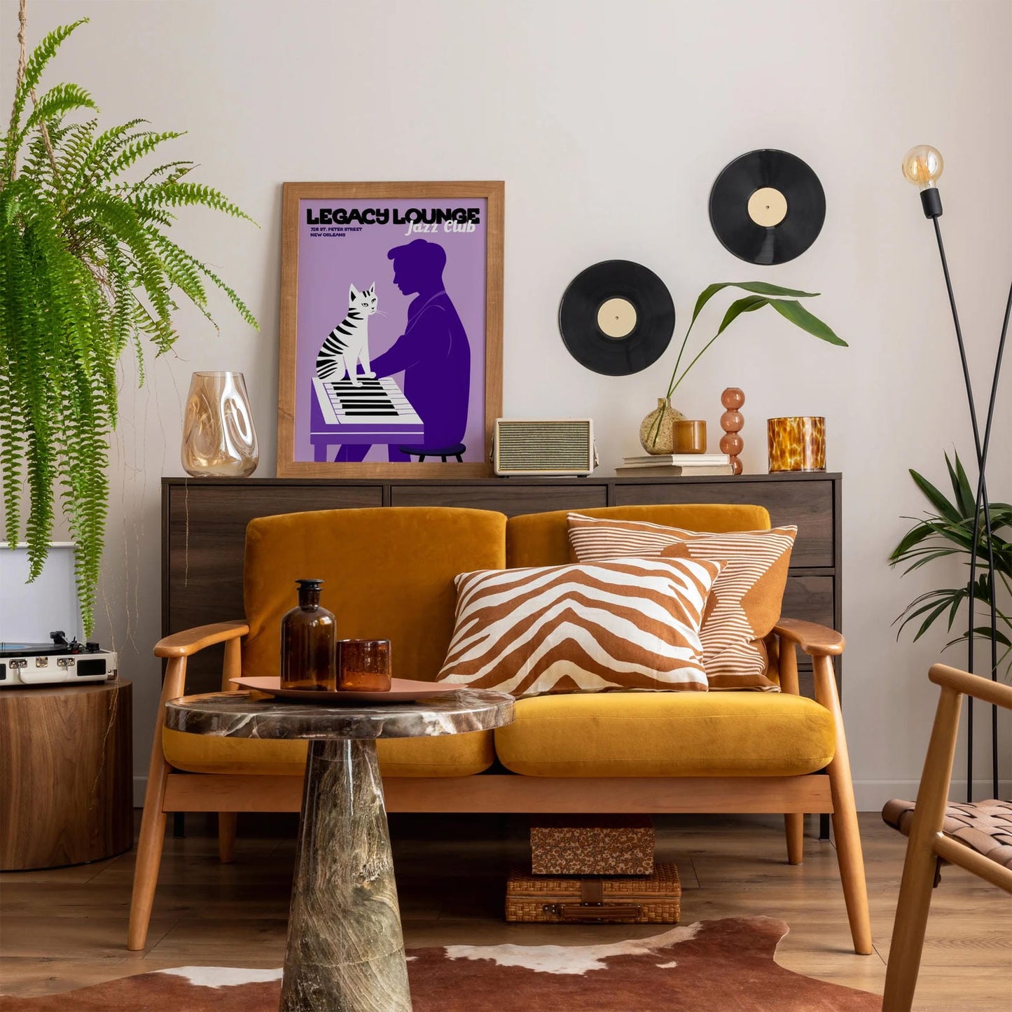 Legacy Lounge Jazz Club Purple Poster