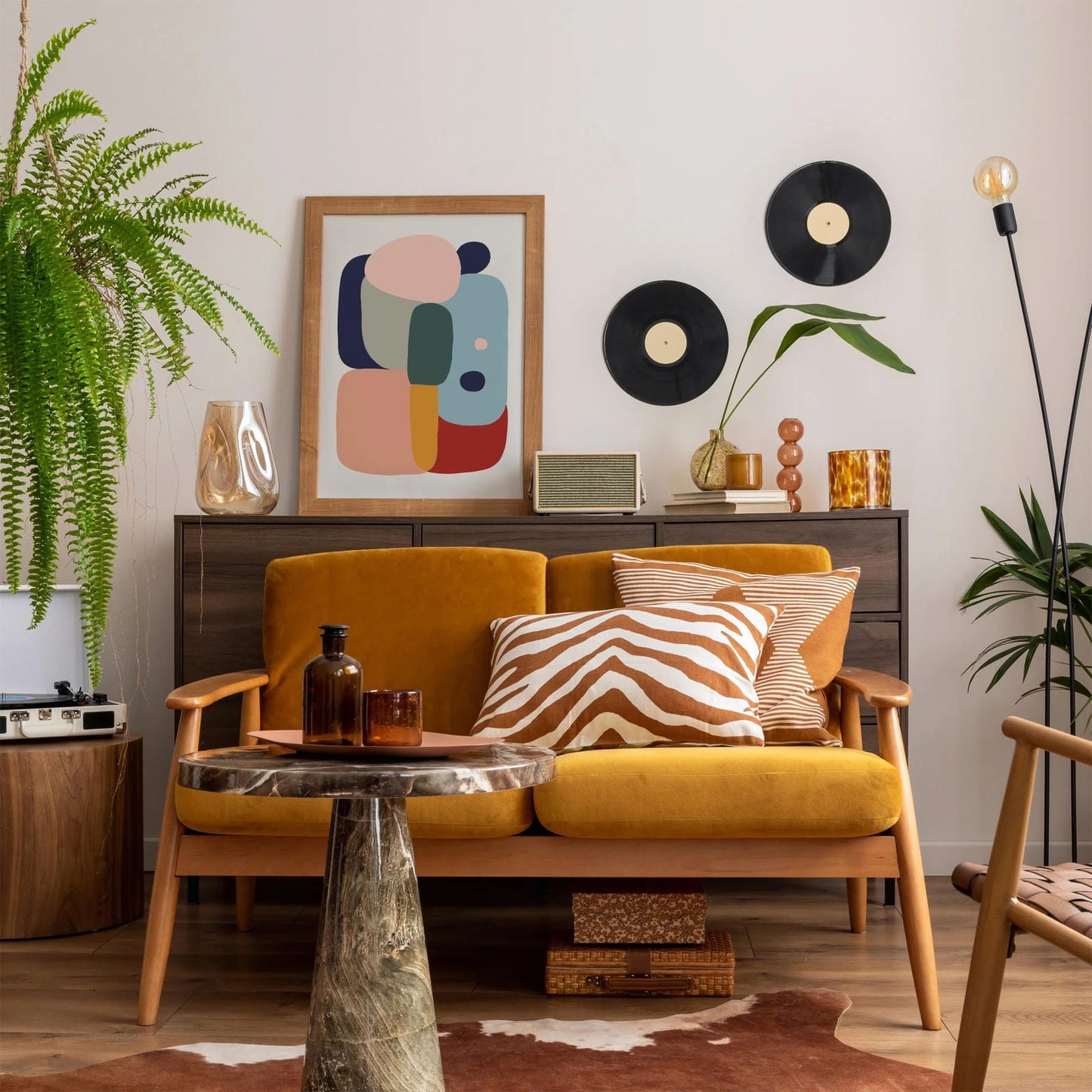 Retro Colorblocks Art Print