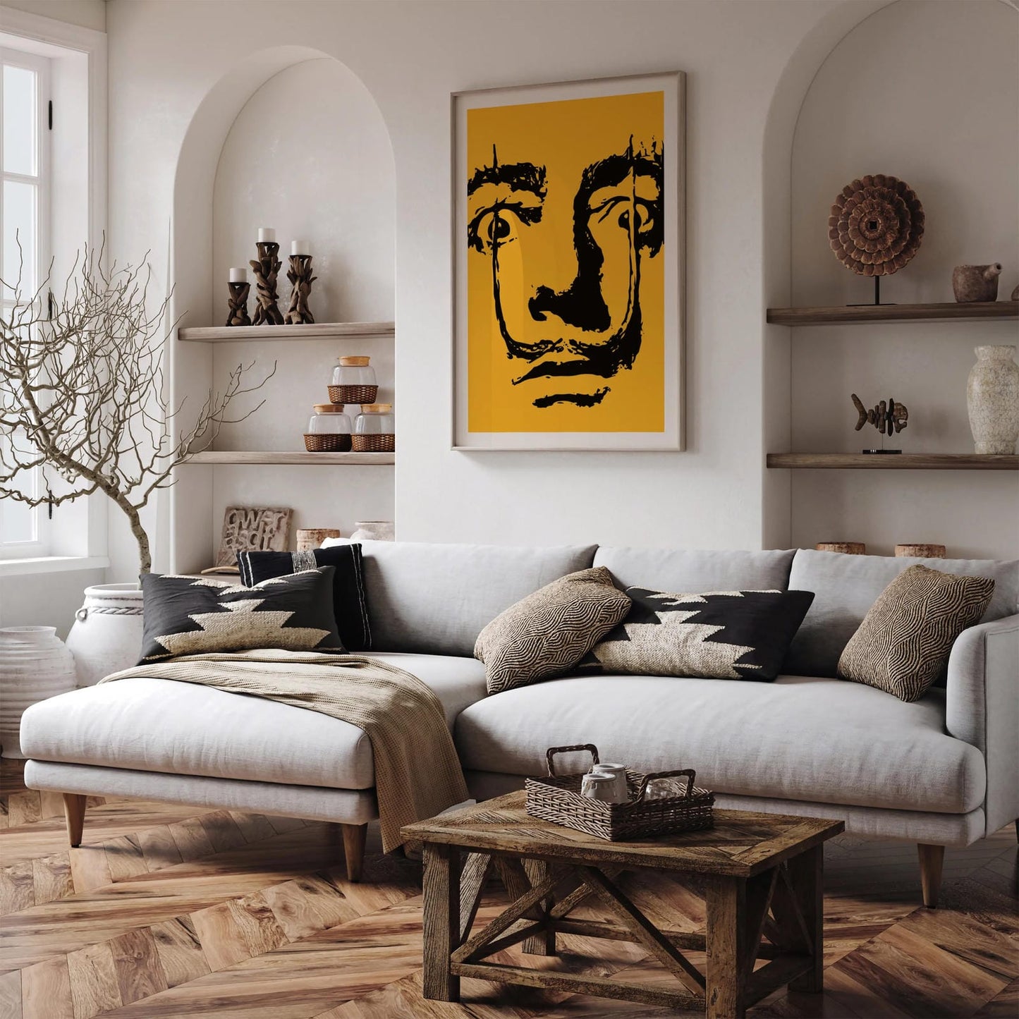 Yellow Pop Art Salvador Dali Poster