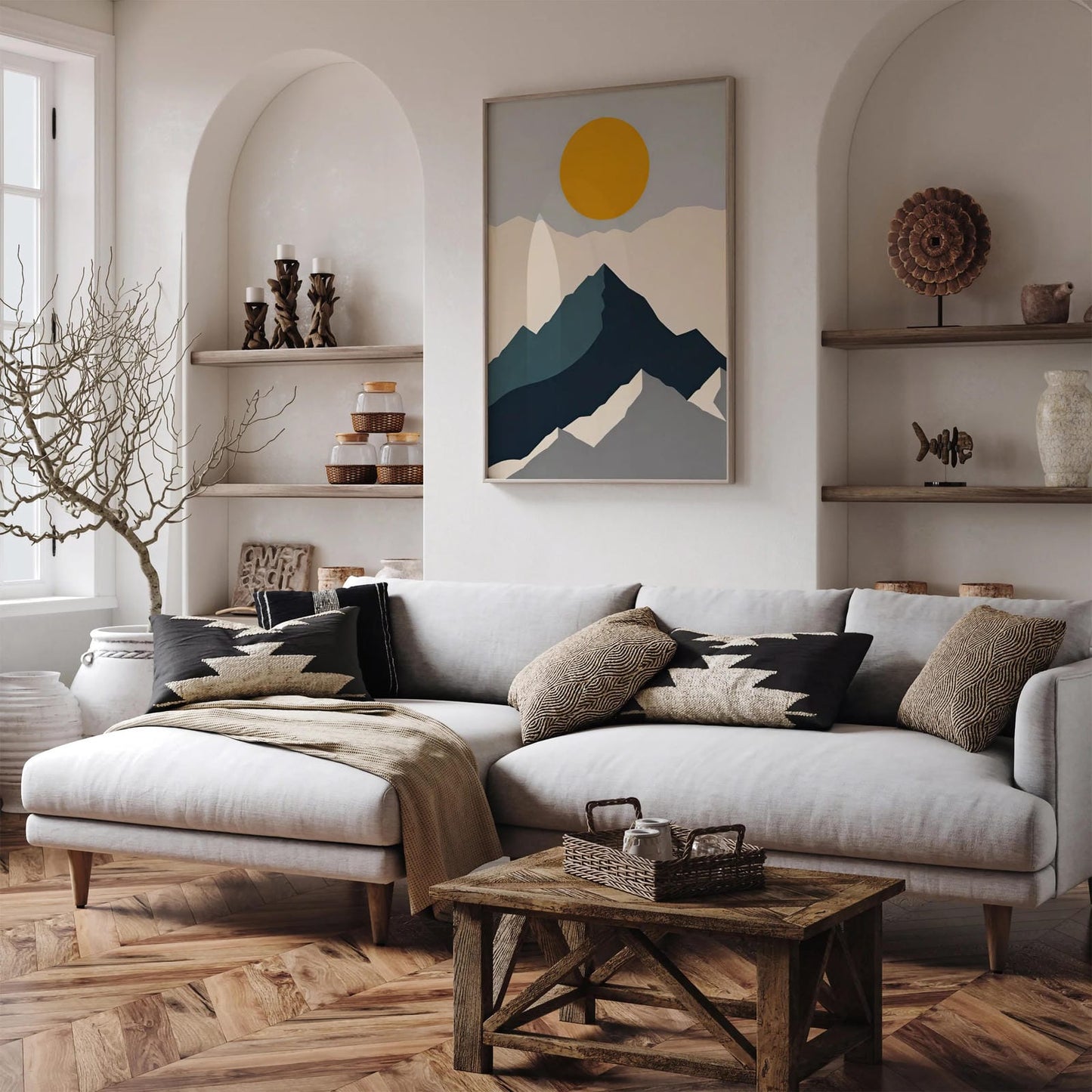 Sunset in the Mountains Poster