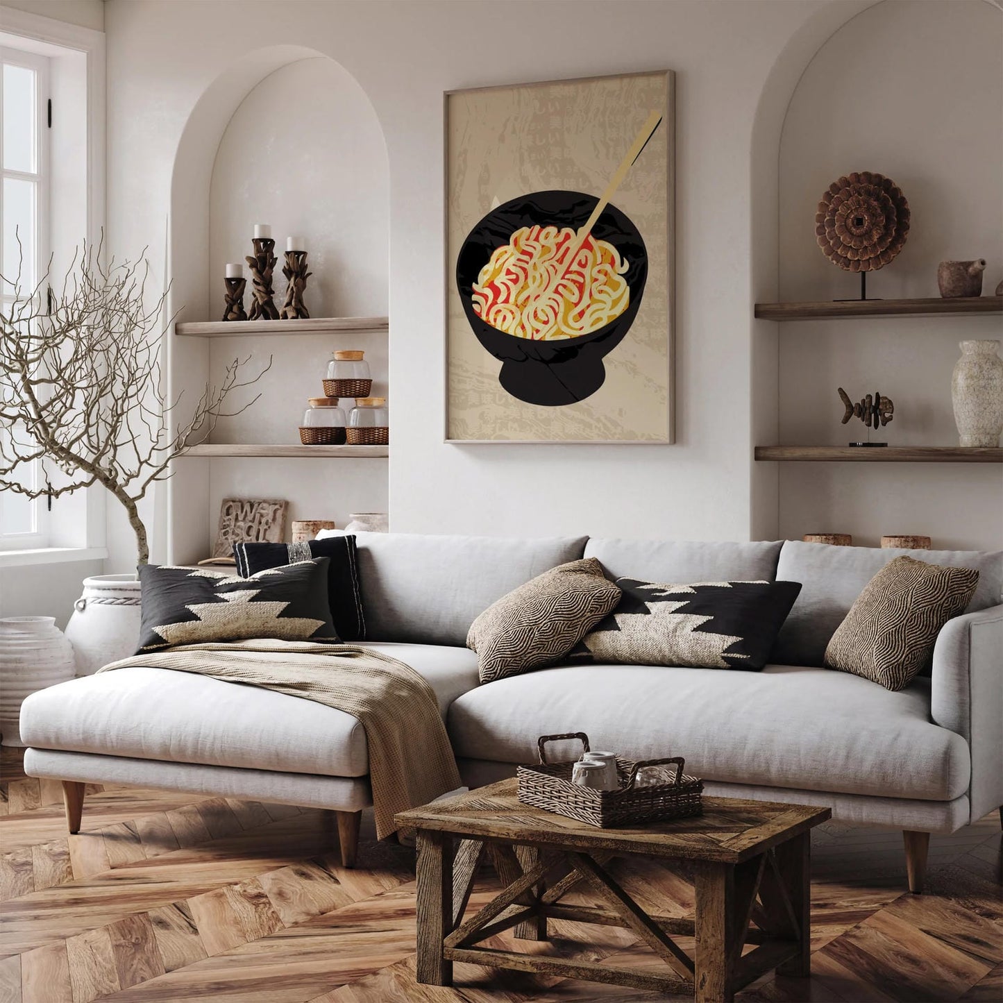 Japanese Ramen Noodles Minimalist Poster