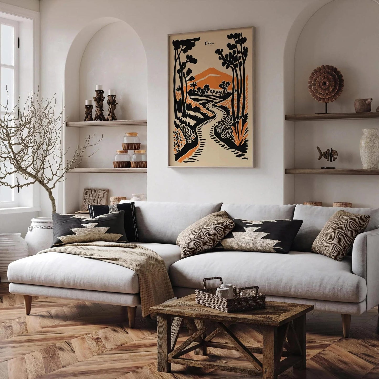 Etna Sicily Landscape Poster