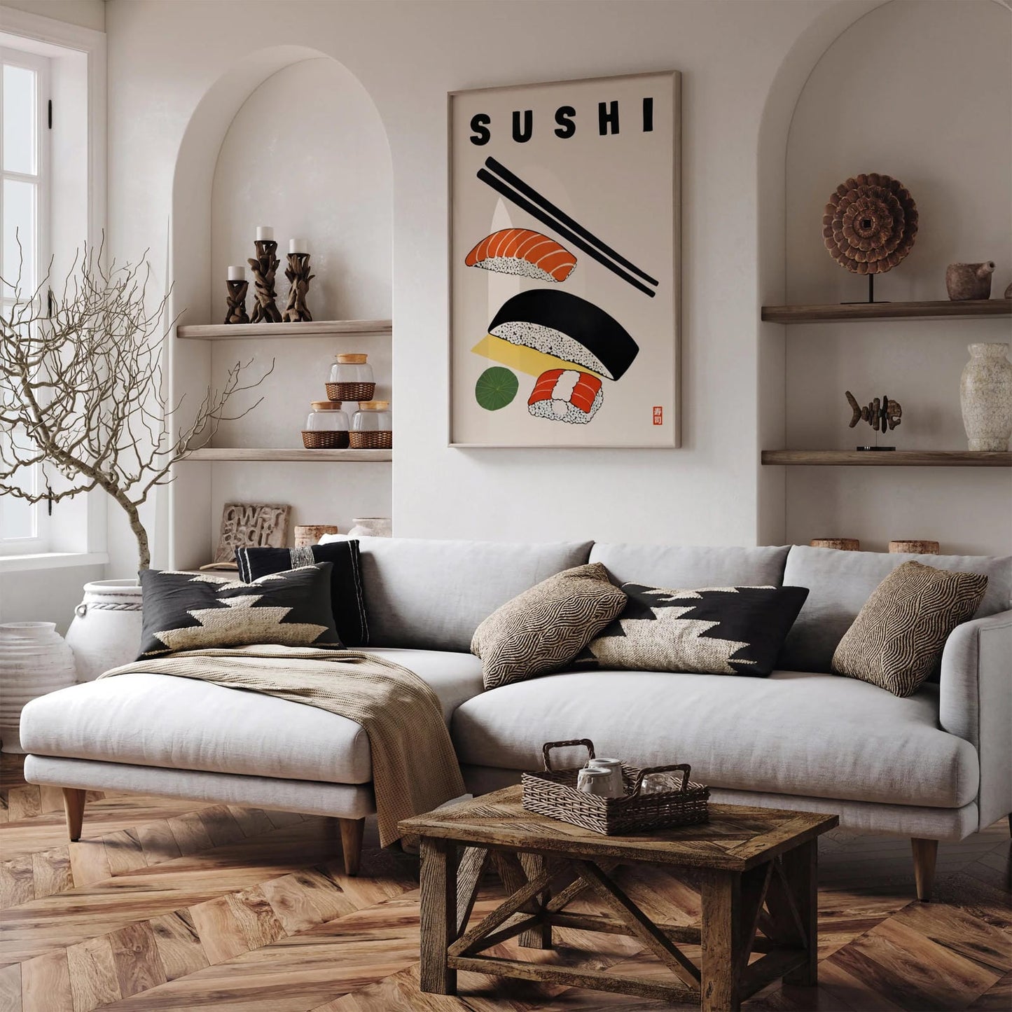 Sushi - Illustrated Wall Art Print