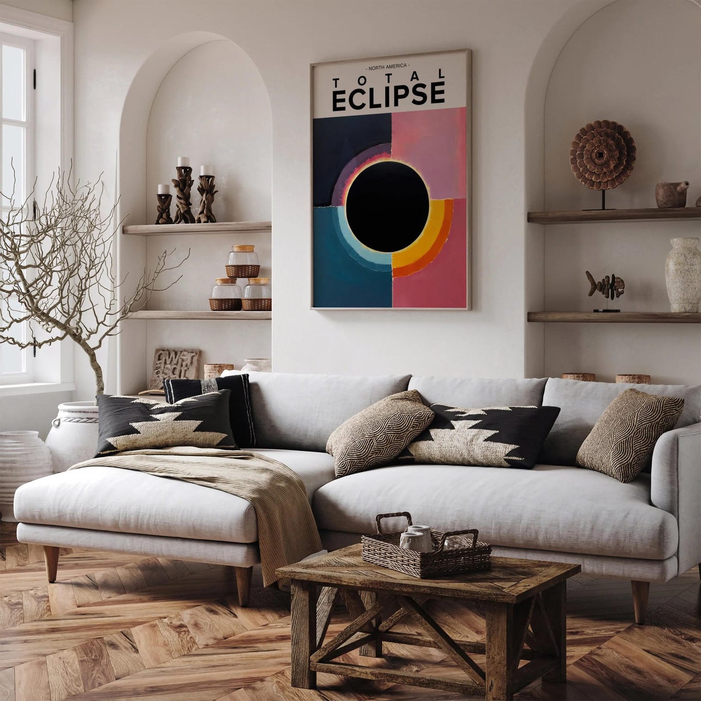 Total Eclipse Painting Art Print 2024