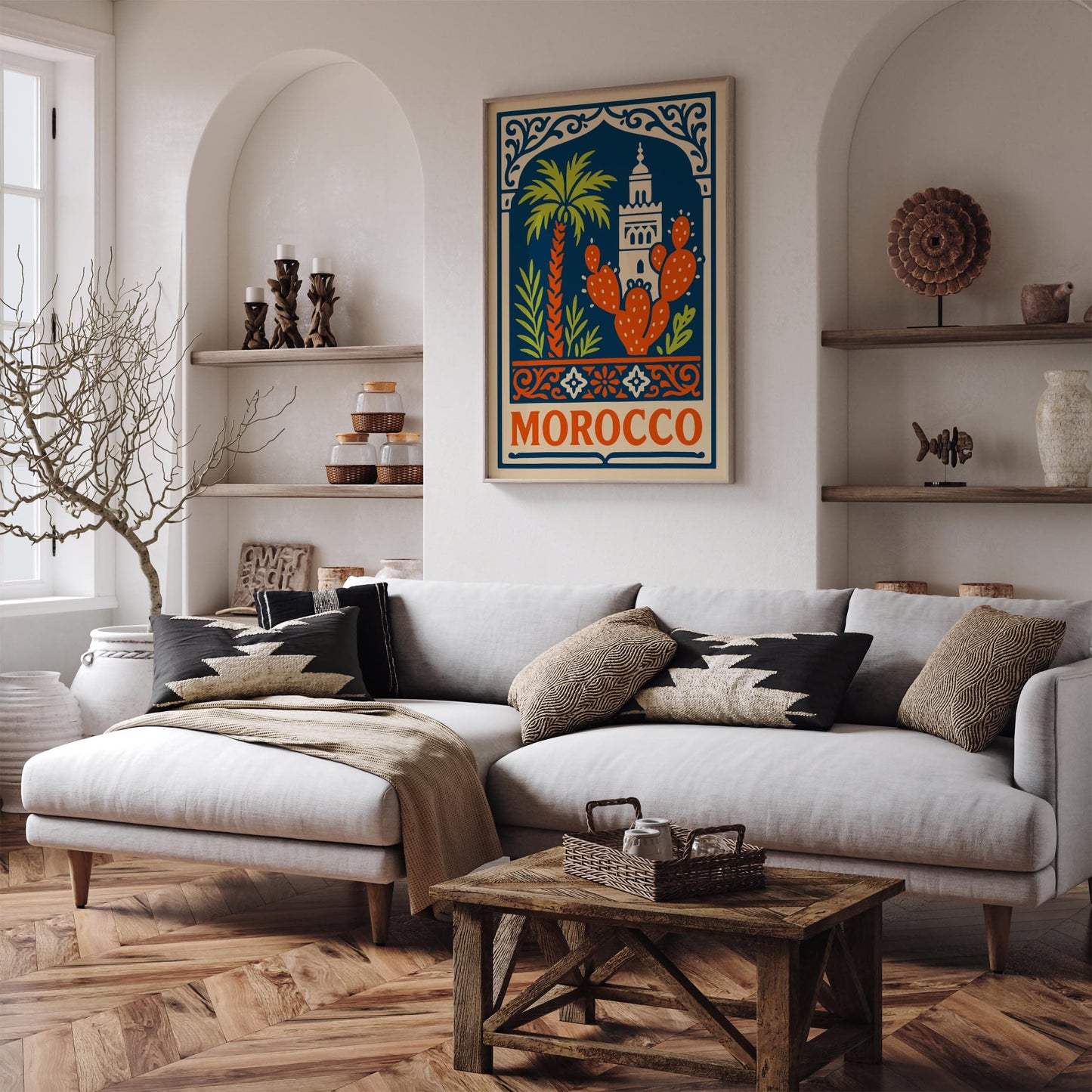 Morocco Cityscape Travel Poster