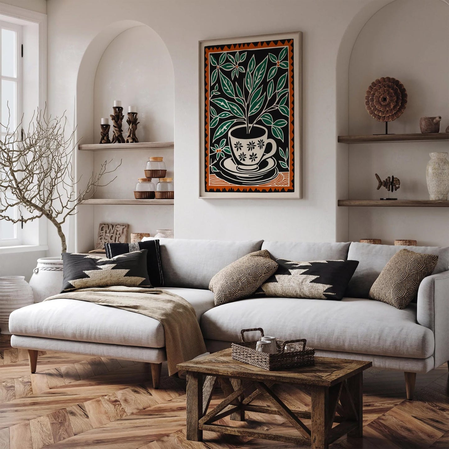 Black Coffee Cutouts Poster