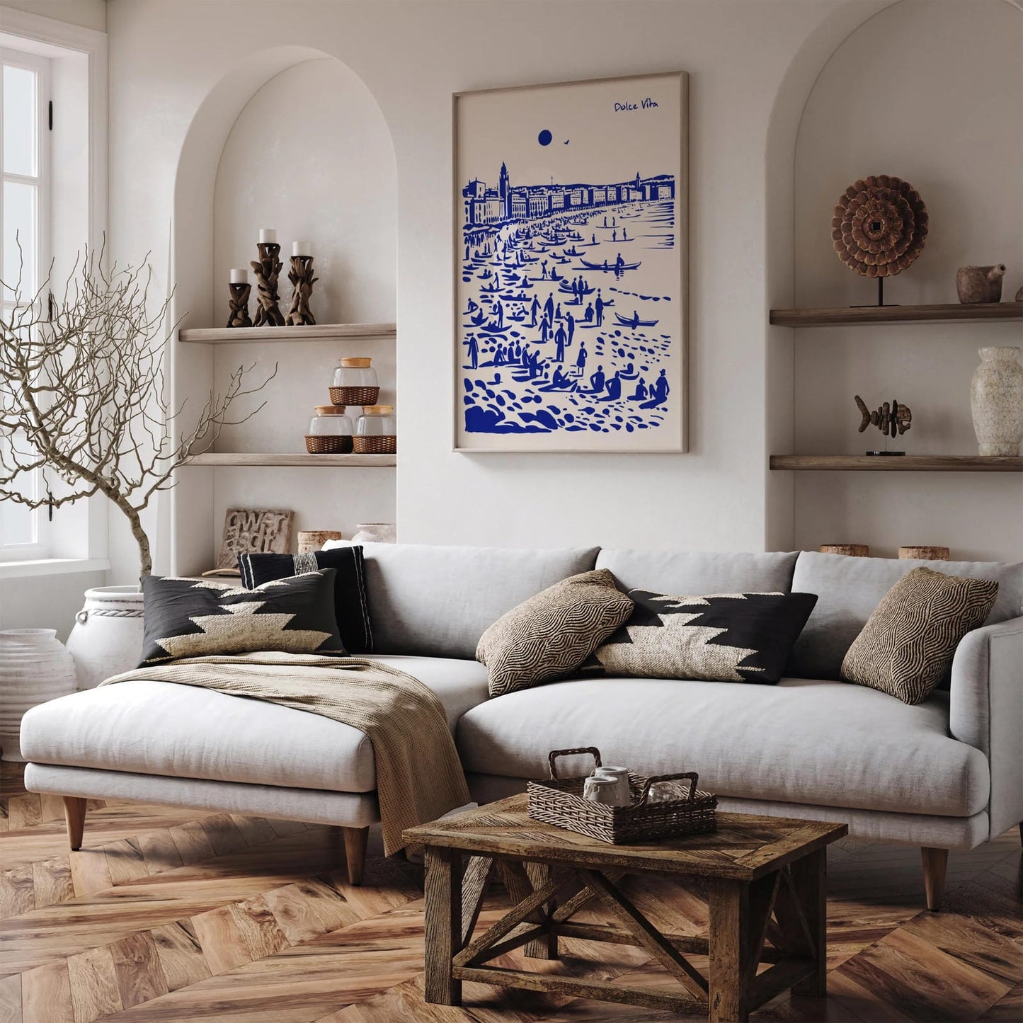 Dolce Vita Spanish Beach Blue Wall Art