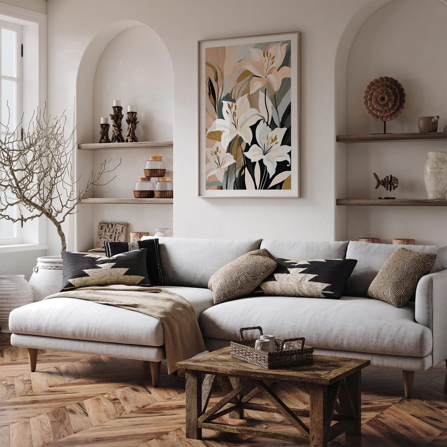 Abstract Elegance Wall Art - Sophisticated Decor Accent
