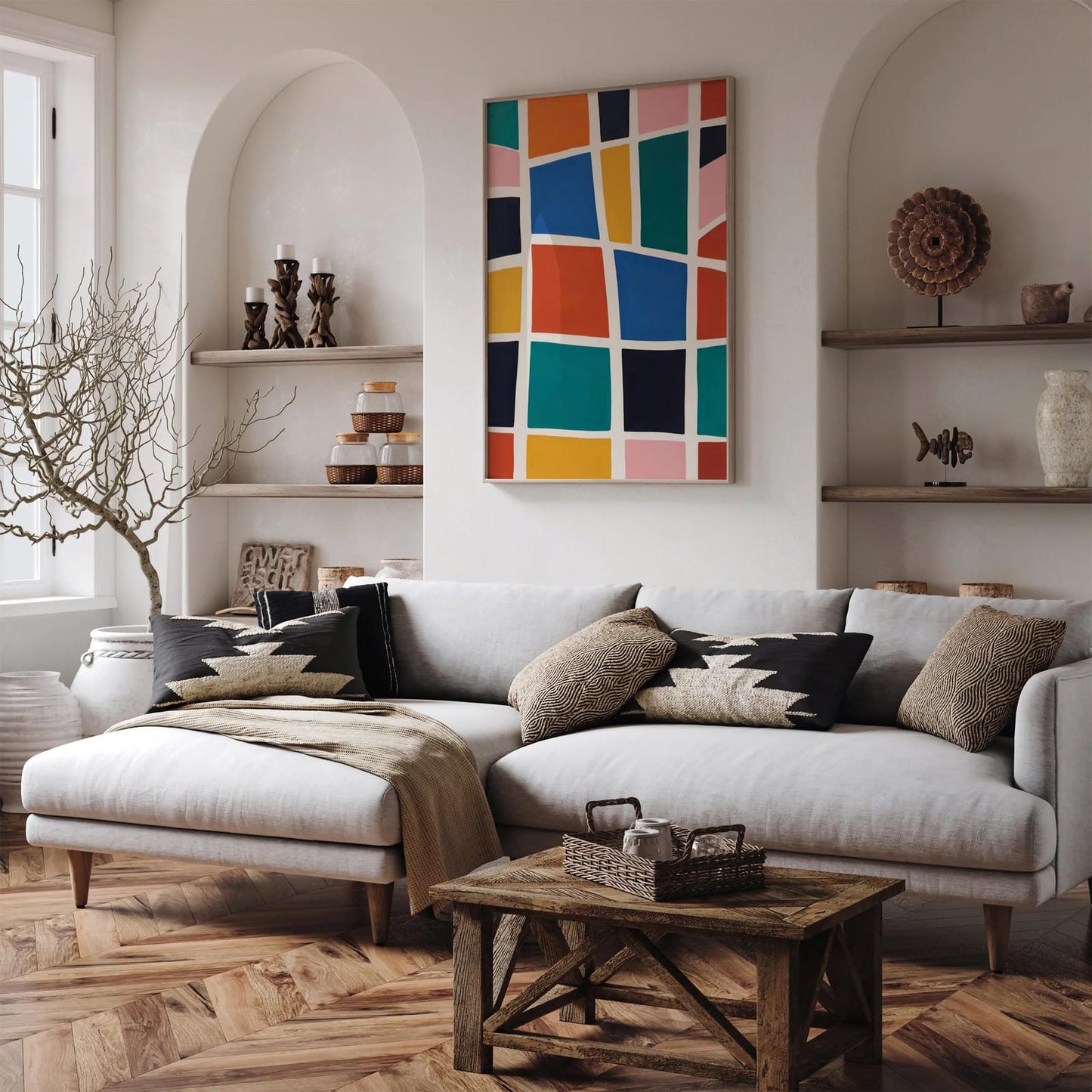 Color Blocks Aesthetic Art Print