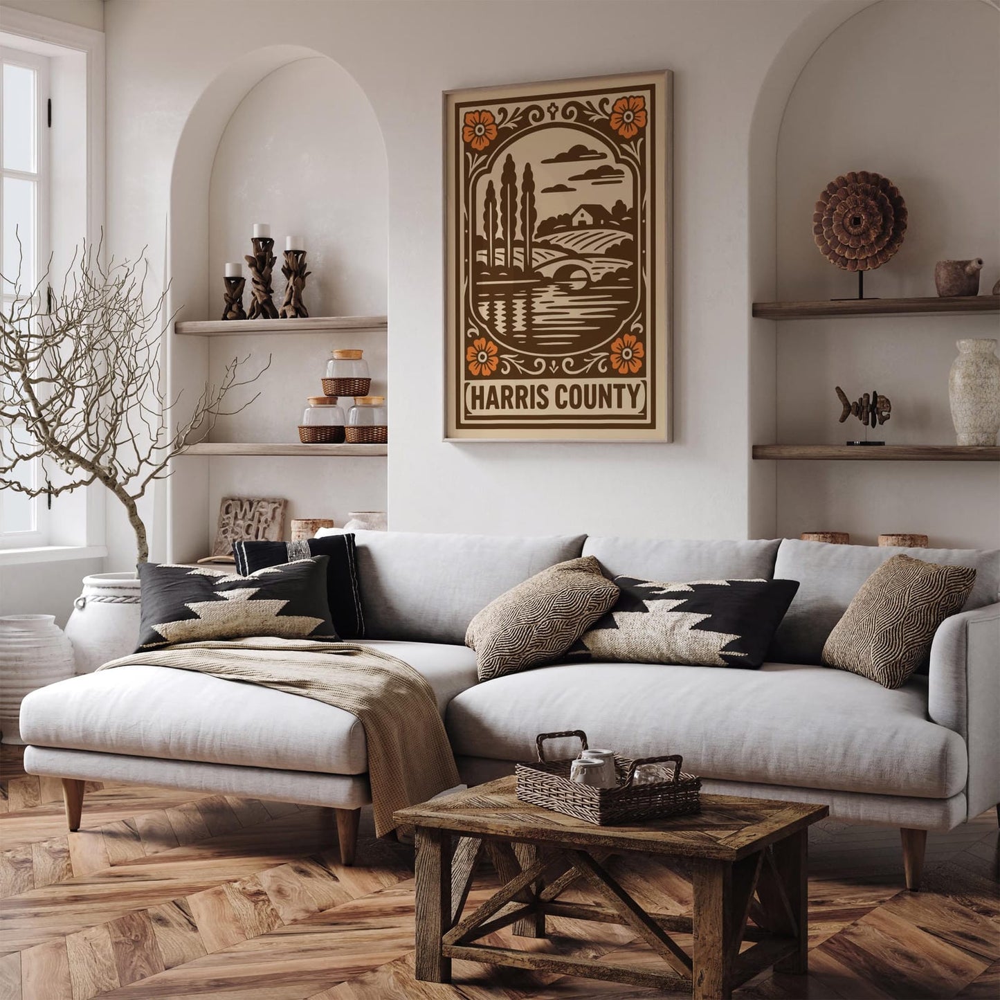 Harris County Landscape Wall Art Print