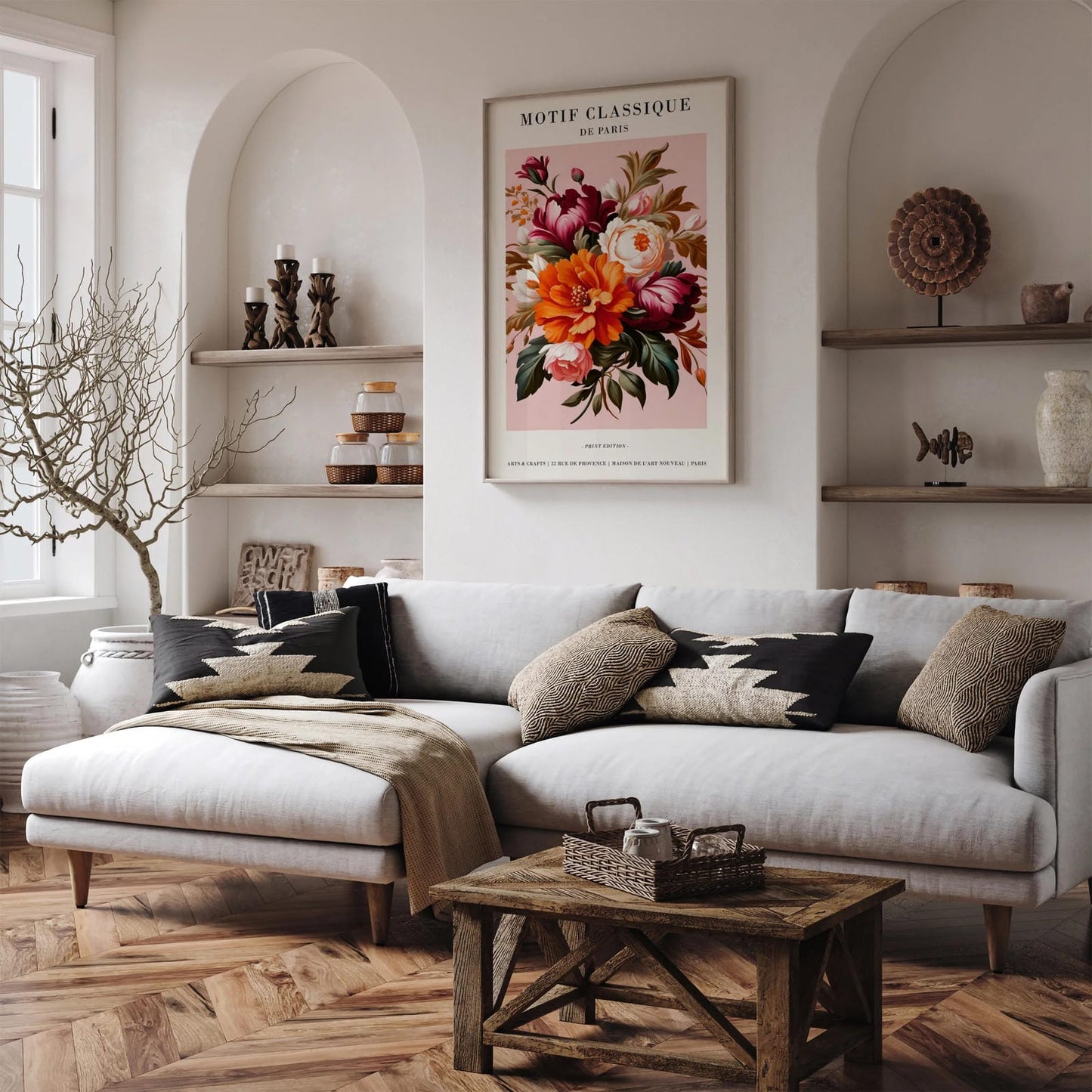 Motif Classique Floral Poster