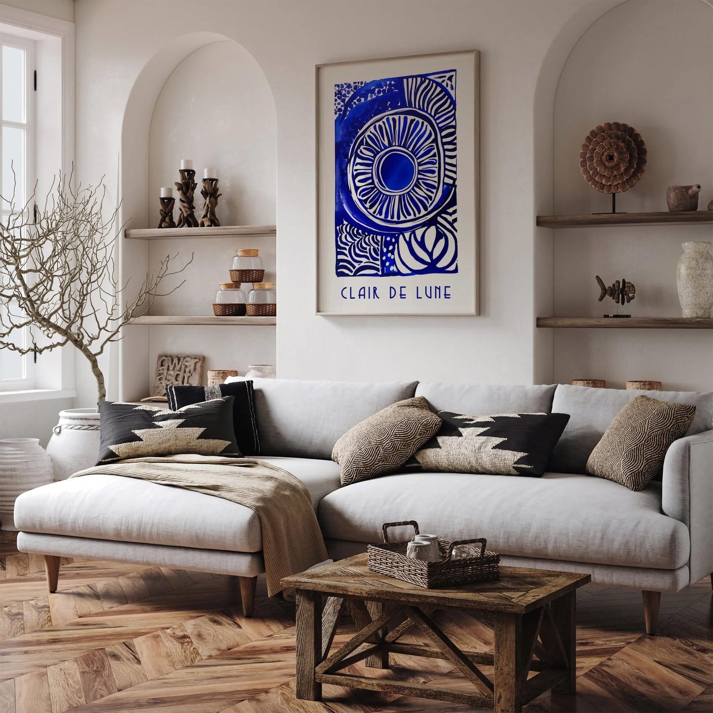 Clair de Lune Debussy Blue Poster
