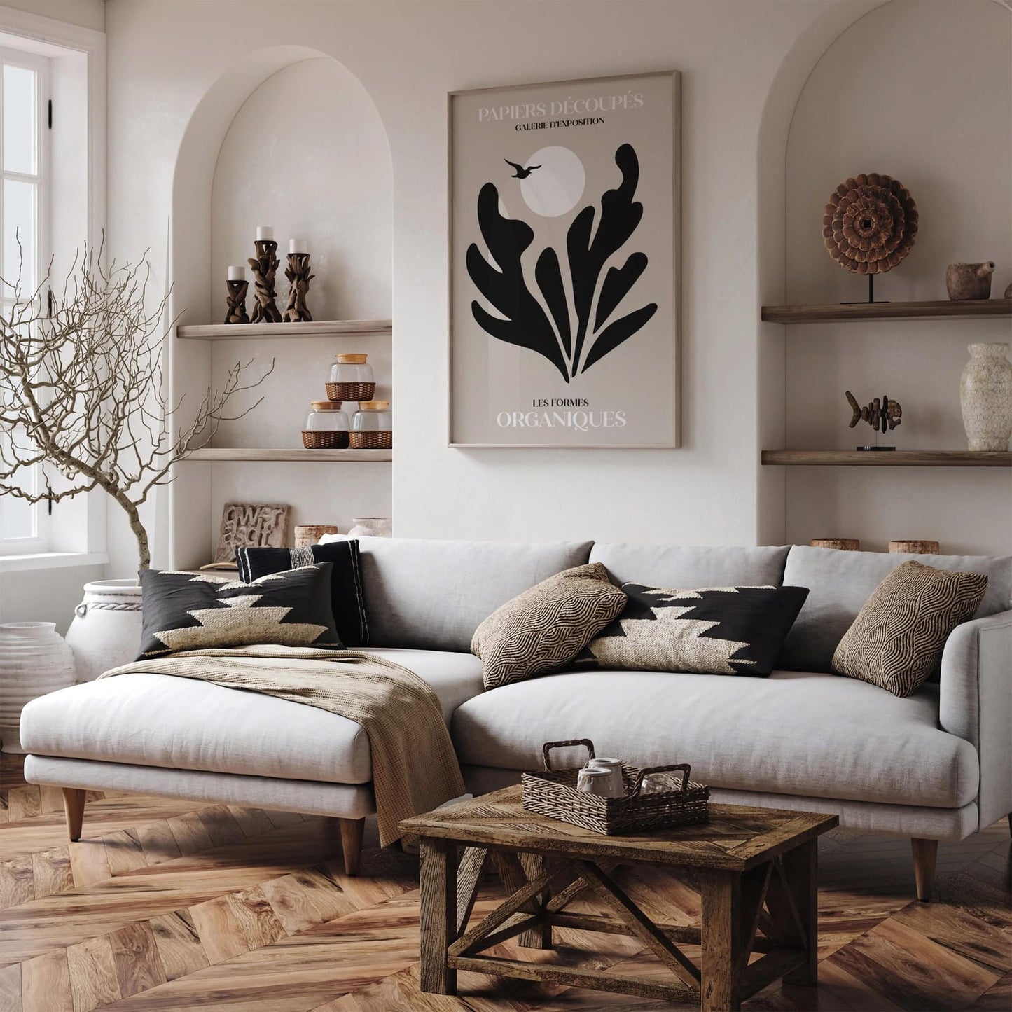 Papiers Decoupes, Les Formes Organiques Boho Wall Art