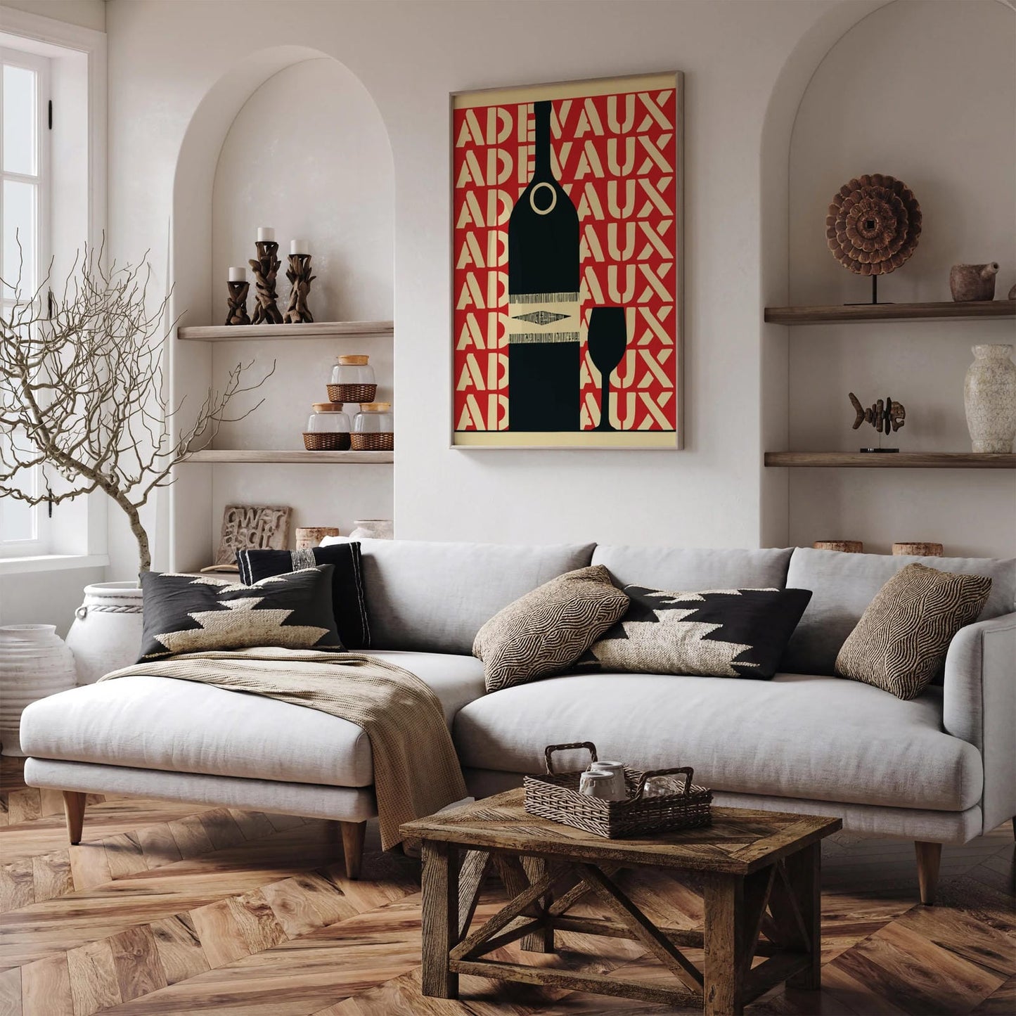 Adevaux French Wine Vintage Poster