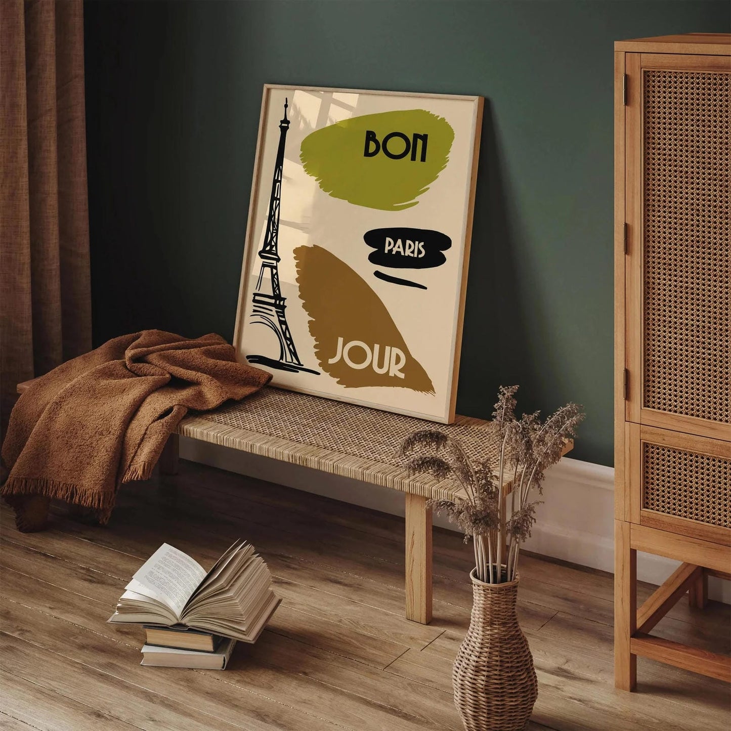 Bonjour Paris Abstract Poster