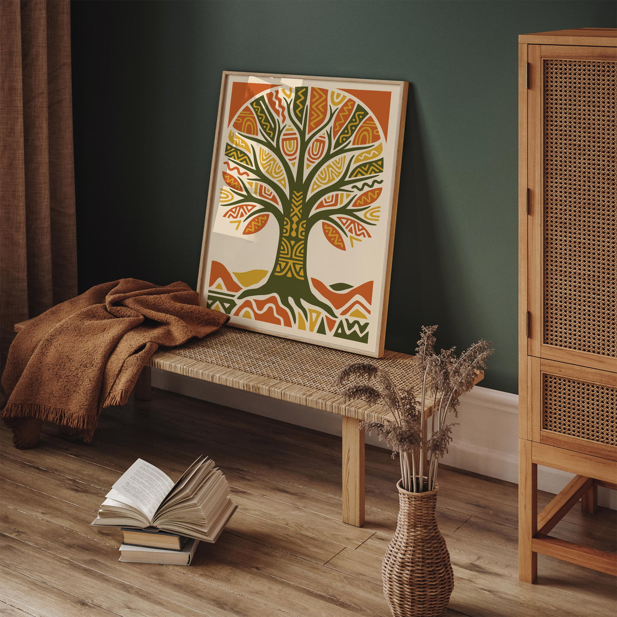 Afrohemian Tree of Life Wall Art Poster