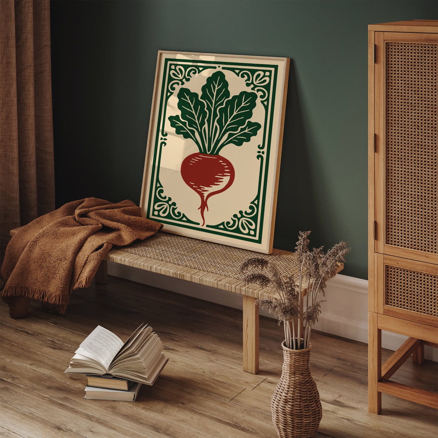 Beetroot Vegetable Poster - Rococo Style Wall Art