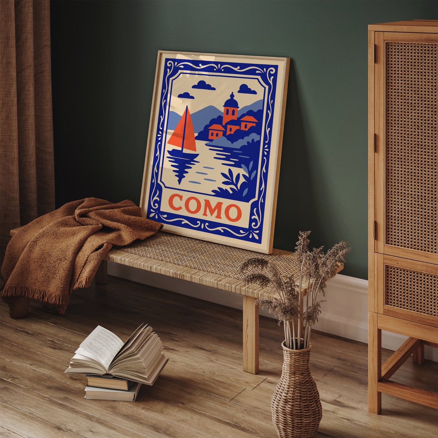 Como Italy Blue Landscape Poster