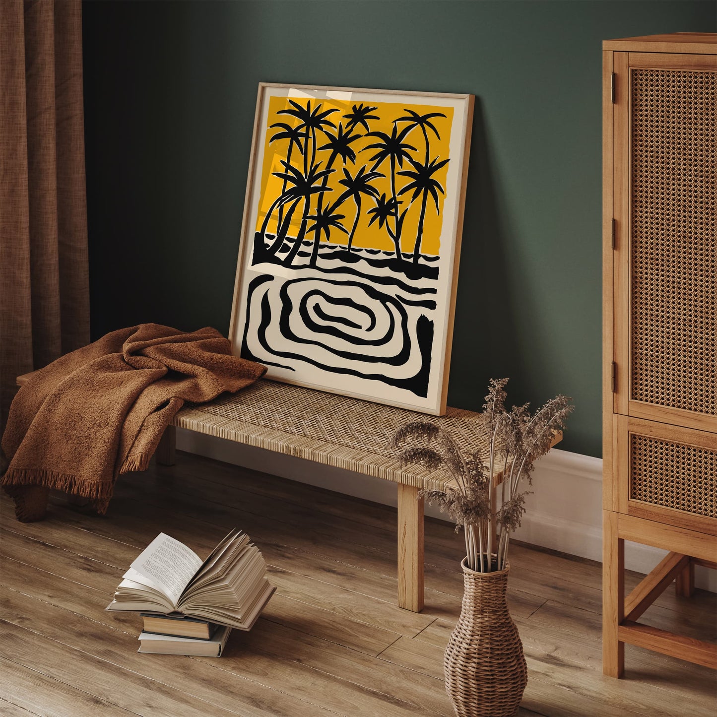 Abstract Palm Beach Poster - Mid Century Modern Wall Art