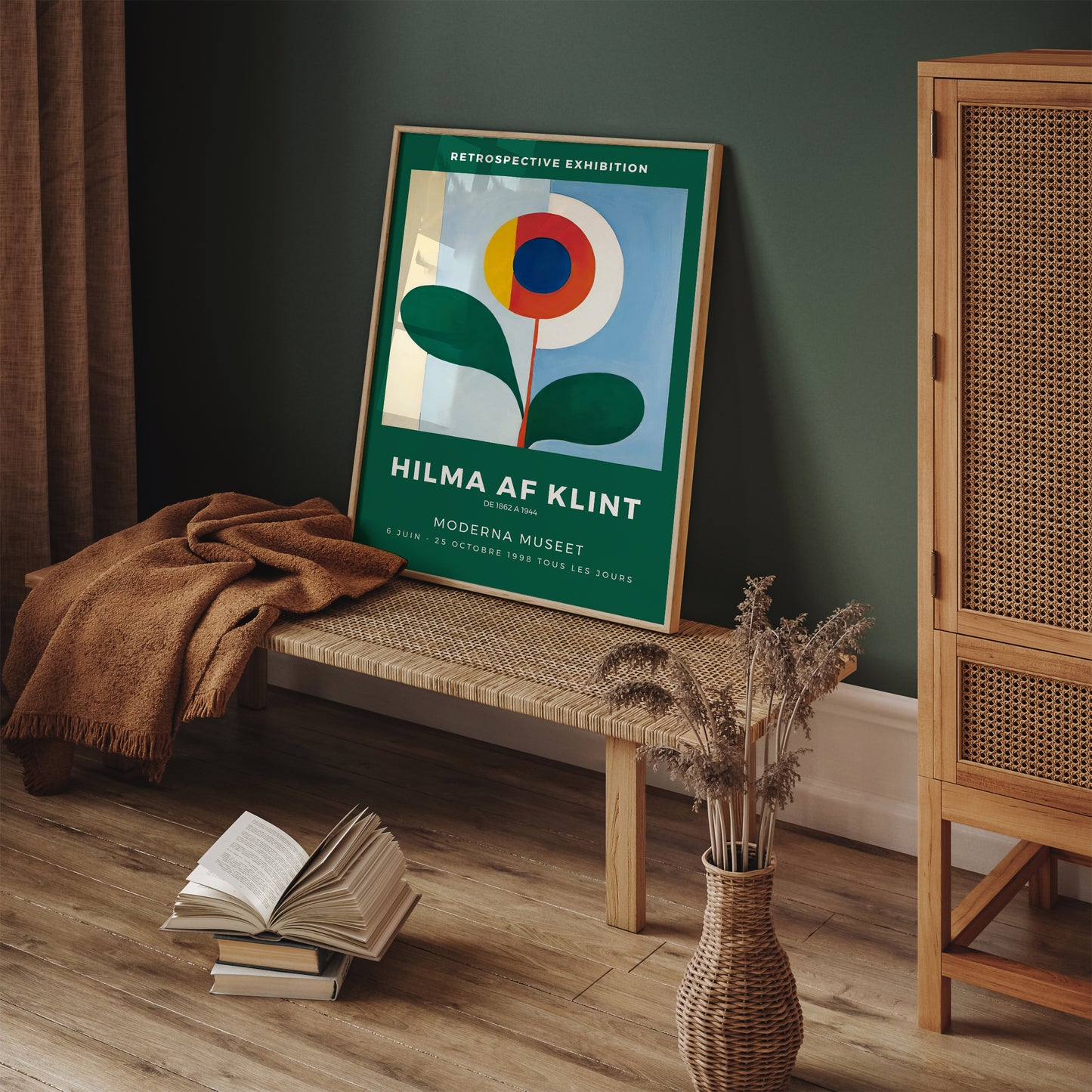 Hilma af Klint Inspired Green Abstract Print