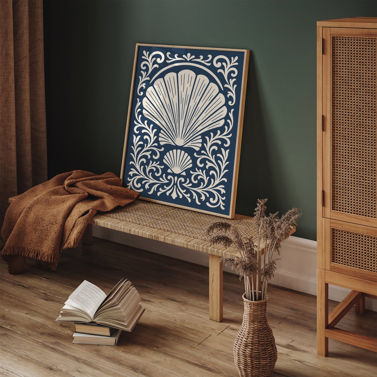 Rococo Seashell Poster - Elegant Coastal Wall Art