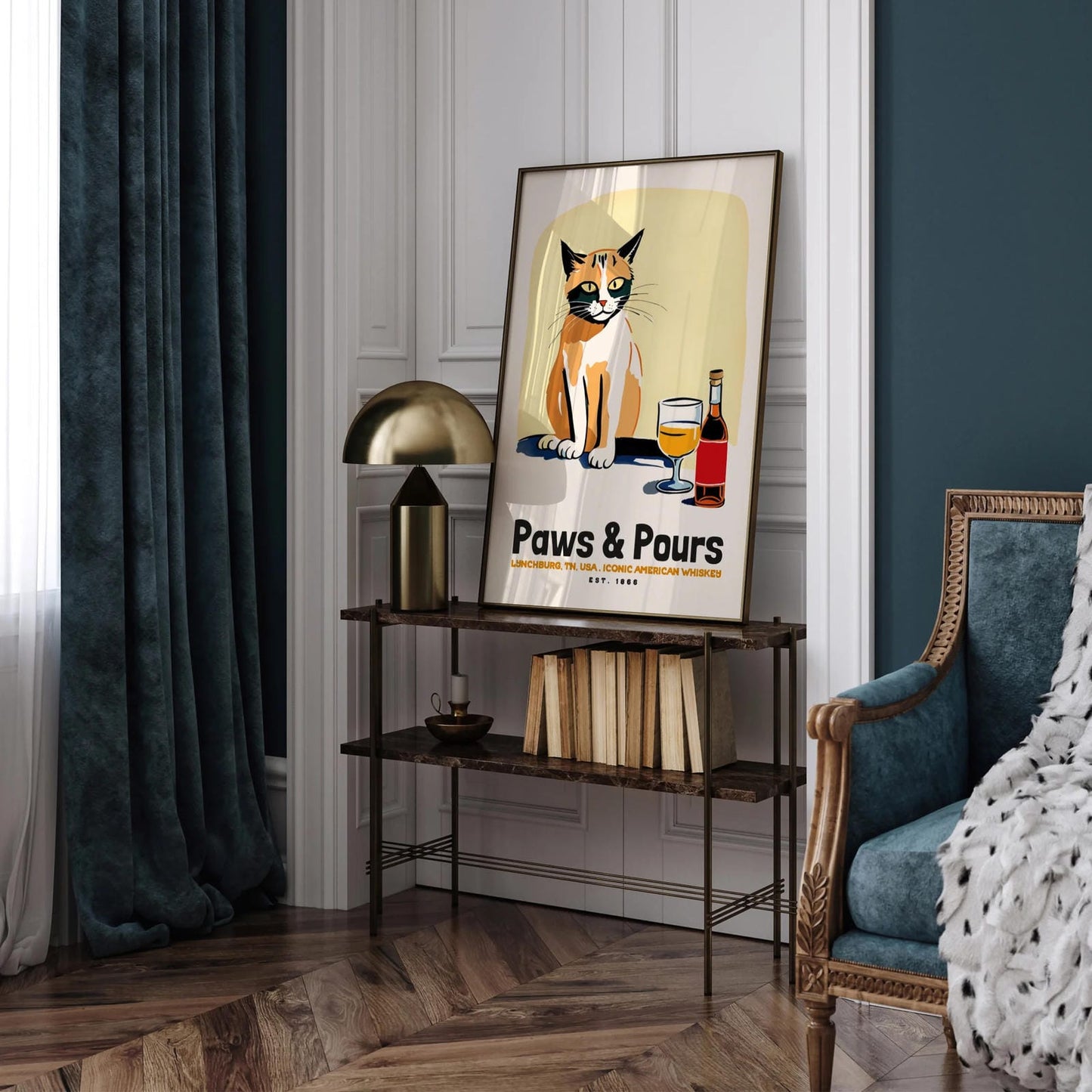 American Whiskey Cat Poster