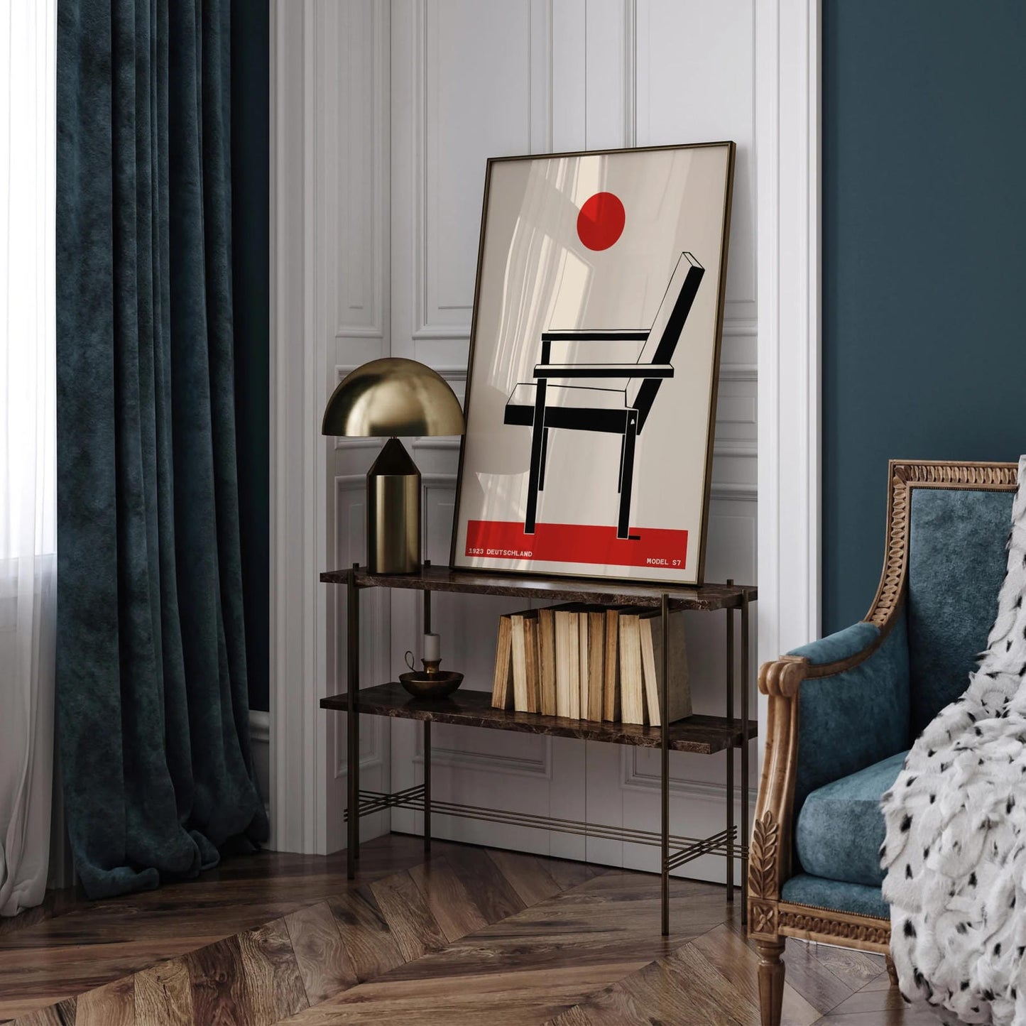 Bauhaus Chair Retro Minimal Poster