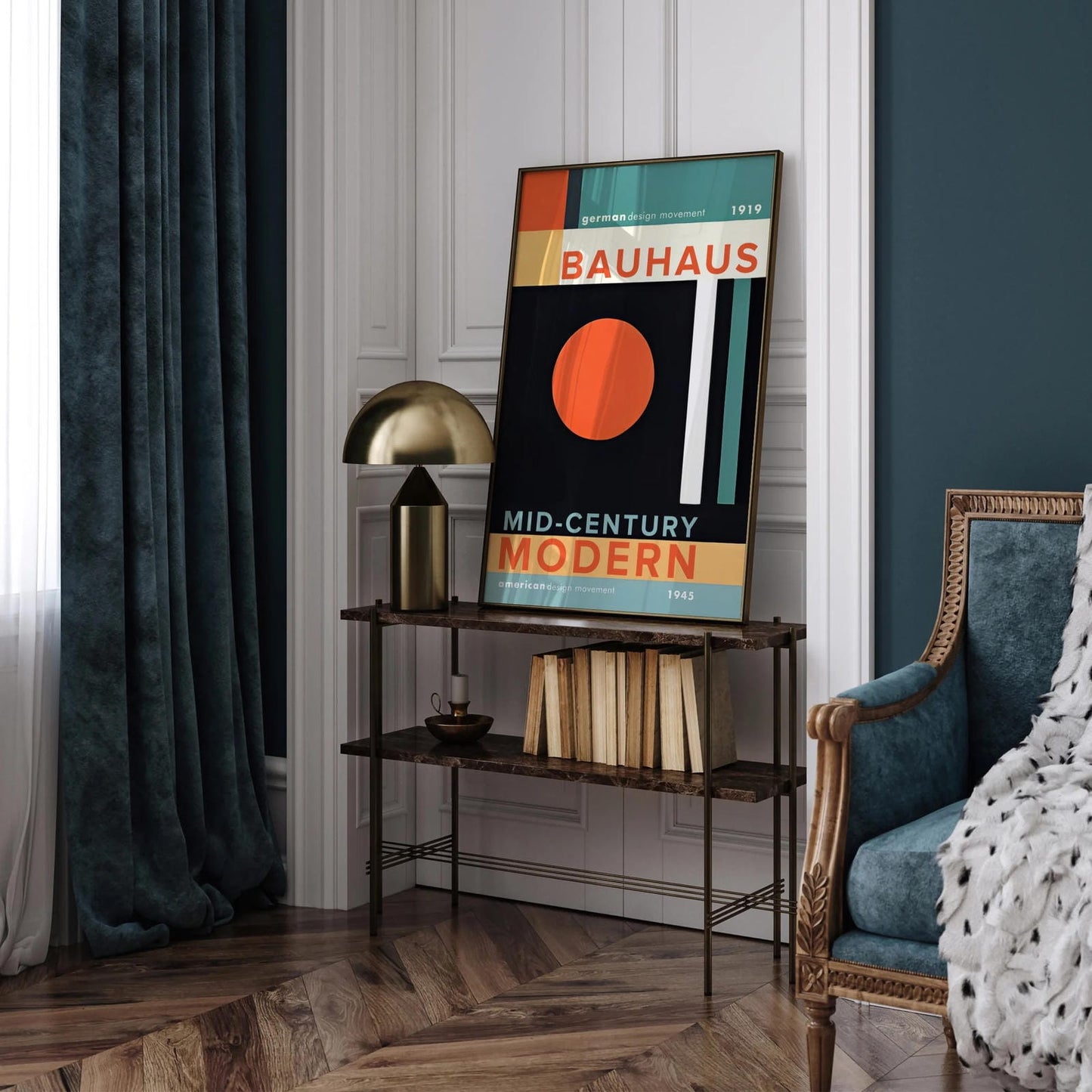 Mid Century Modern Bauhaus Retro Poster