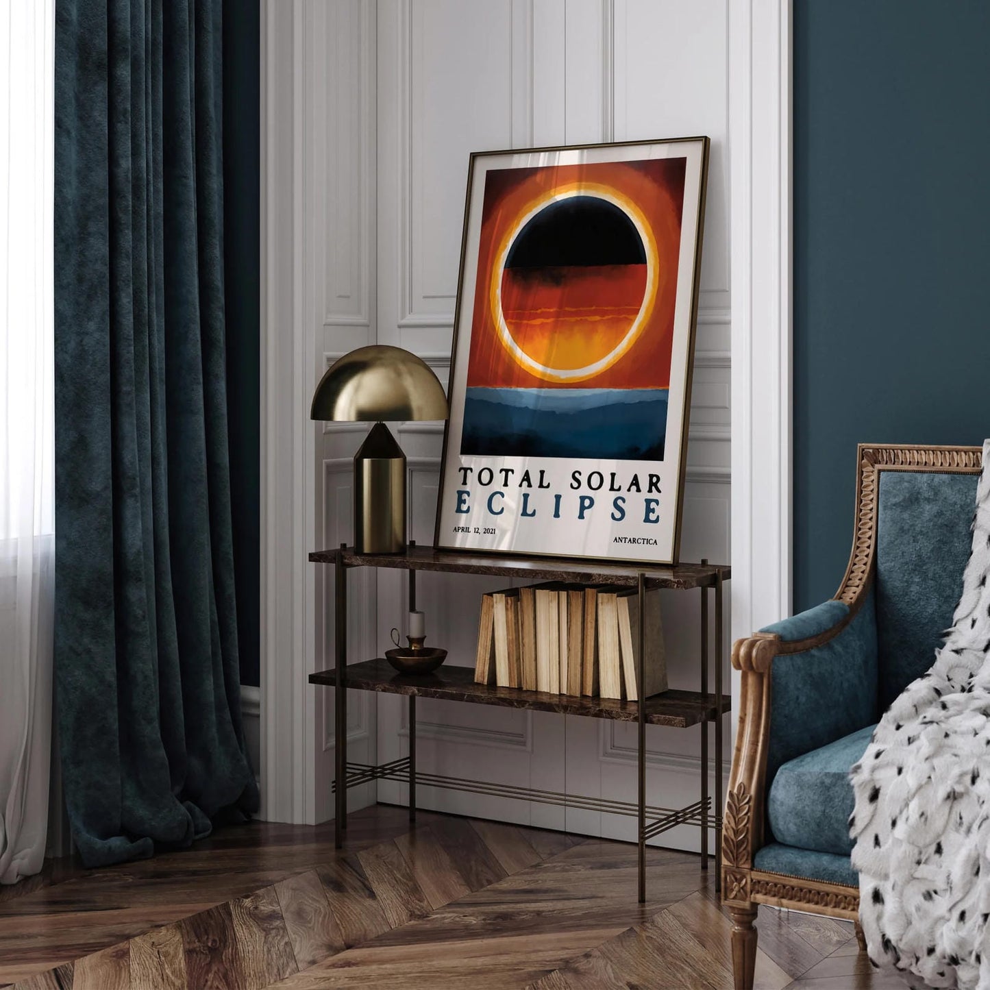 Total Eclipse, Cosmos Painting Art Print