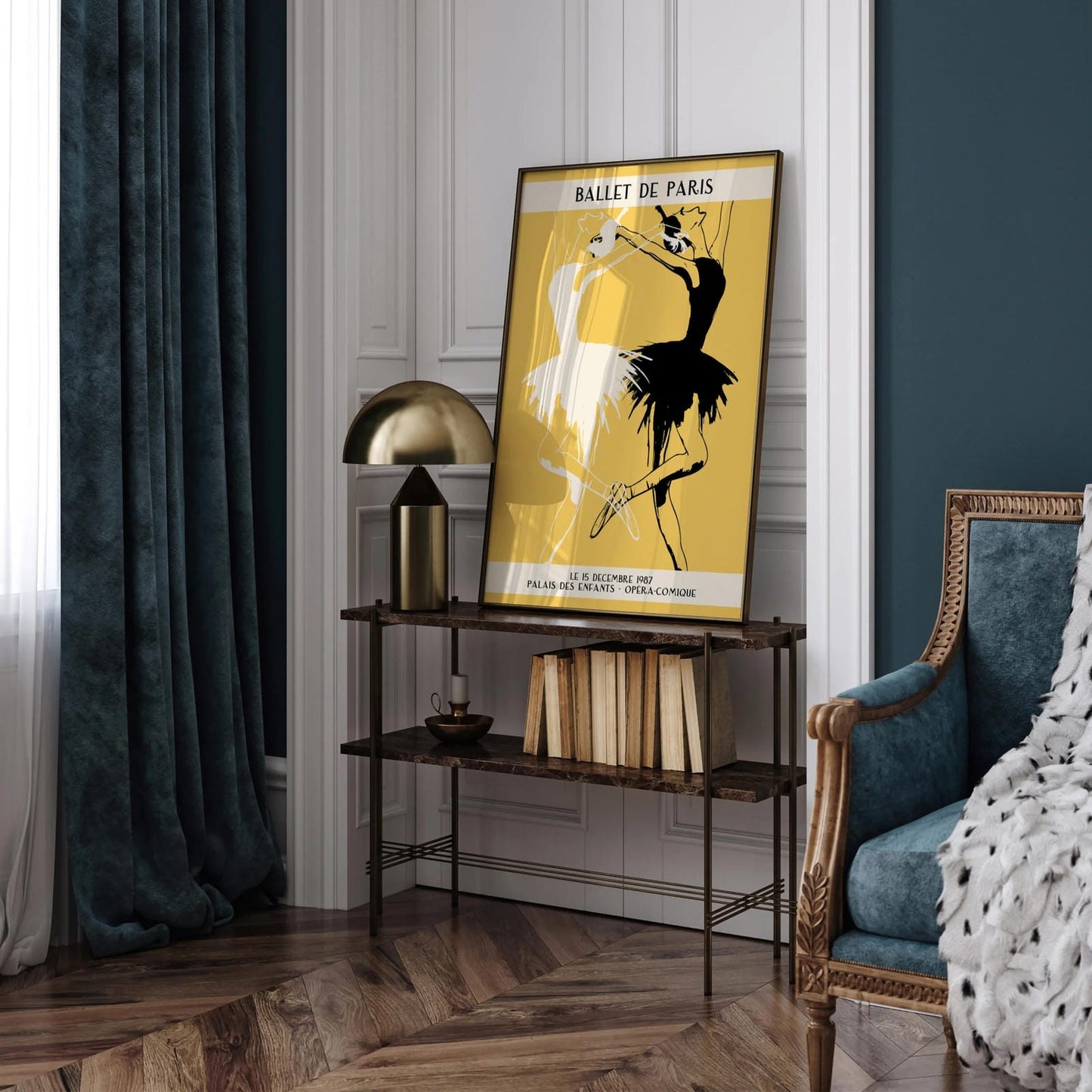 Retro Ballerinas Wall Art - French Ballet Poster