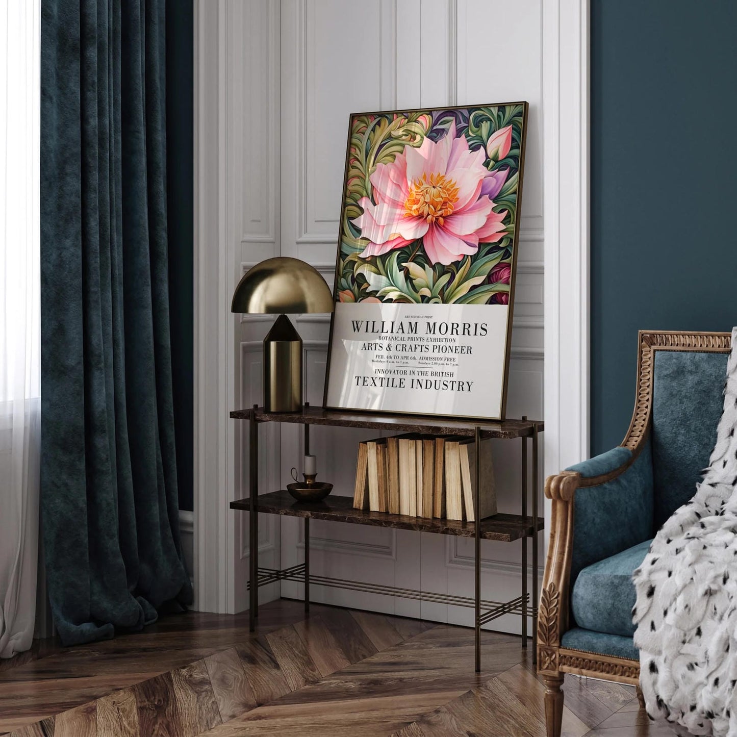 William Morris Floral Living Room Wall Art