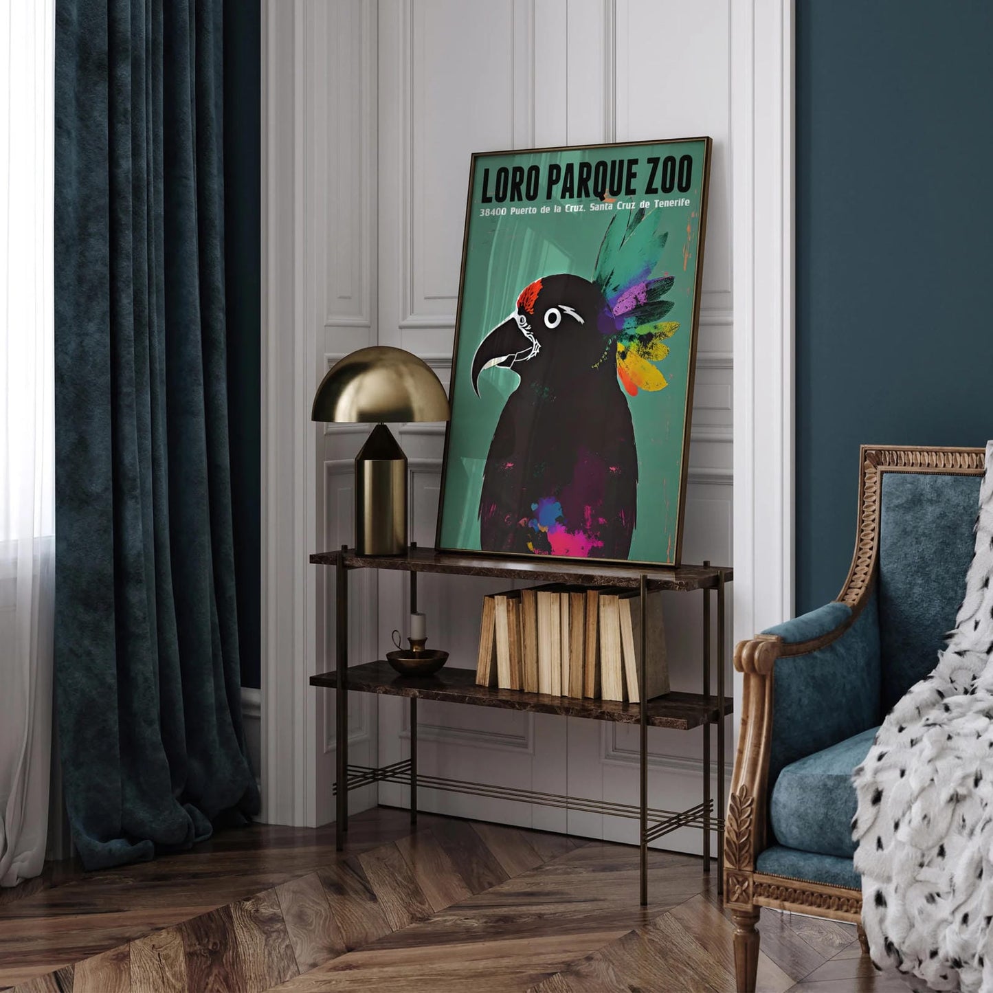 Loro Parque Vintage Animals Zoo Poster
