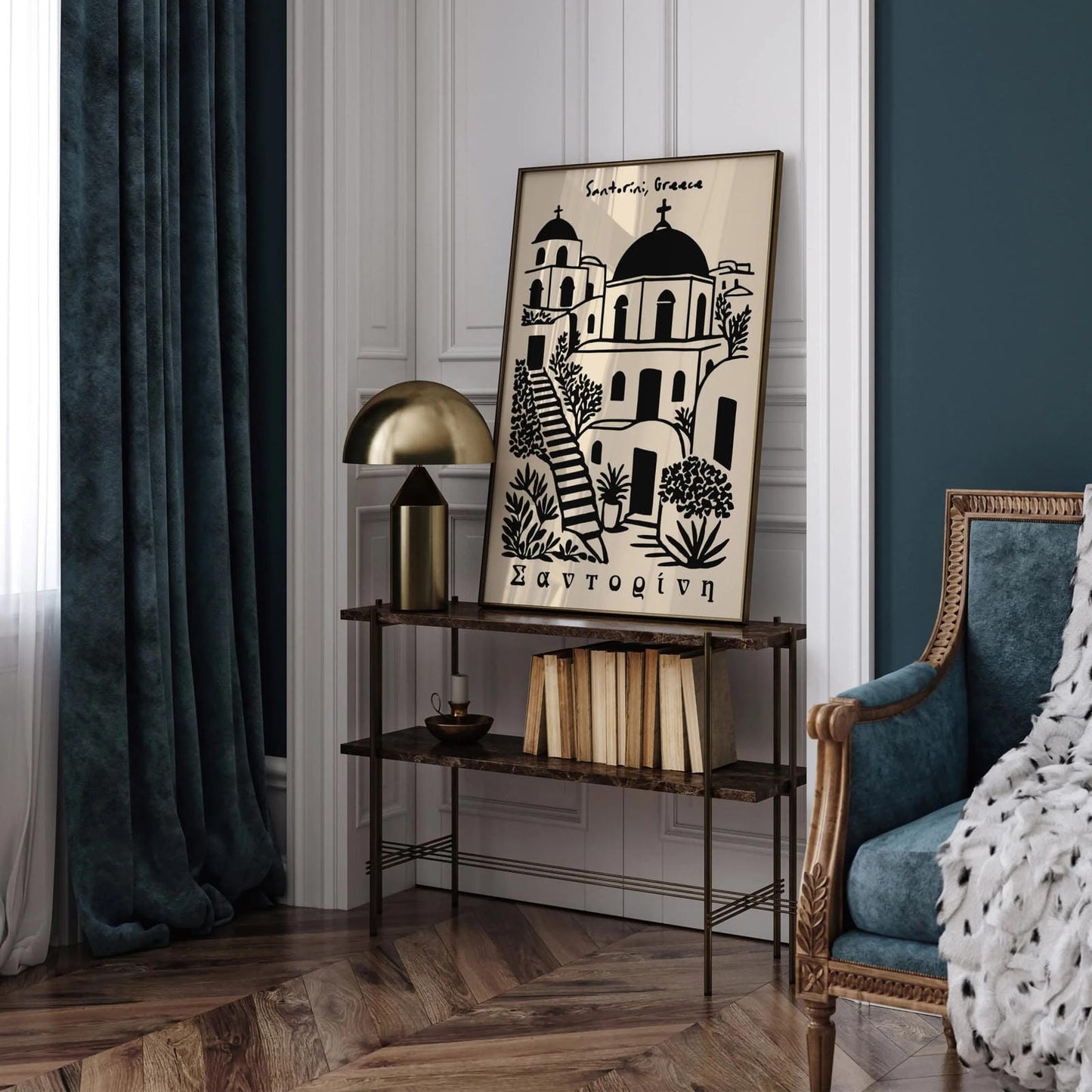 Santorini Greece Poster - Cityscape Art Print