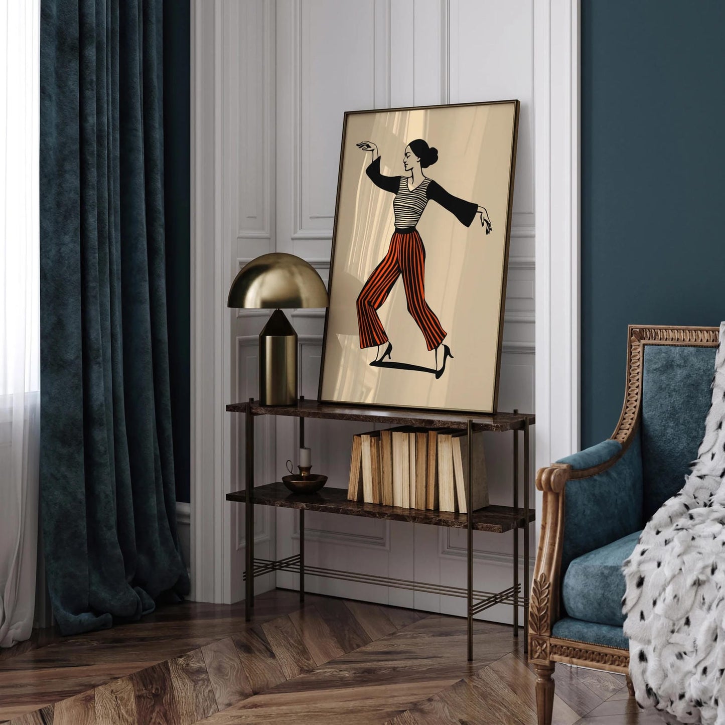 Dancing Woman Retro Poster