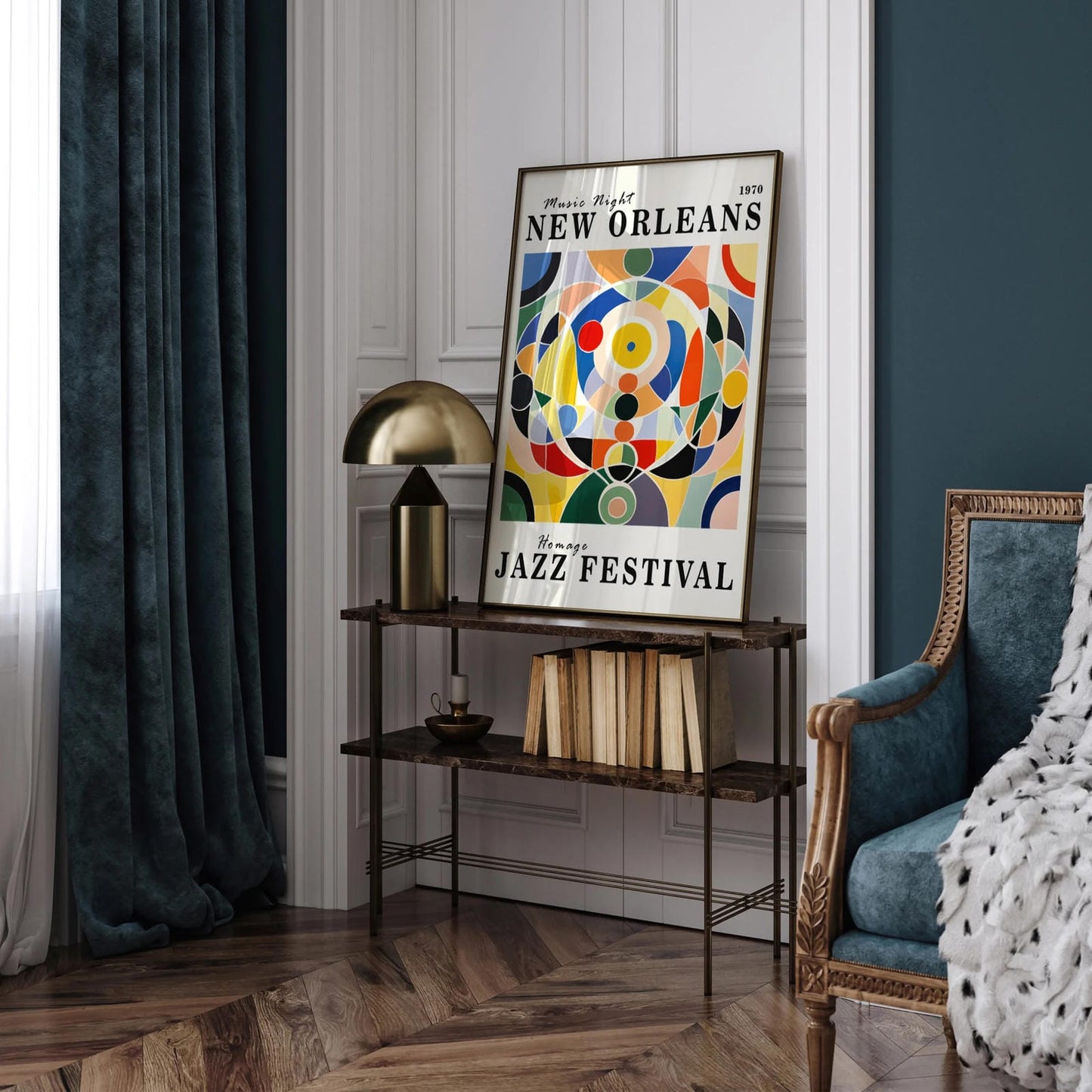 Jazz Music Night in New Orleans Wall Art